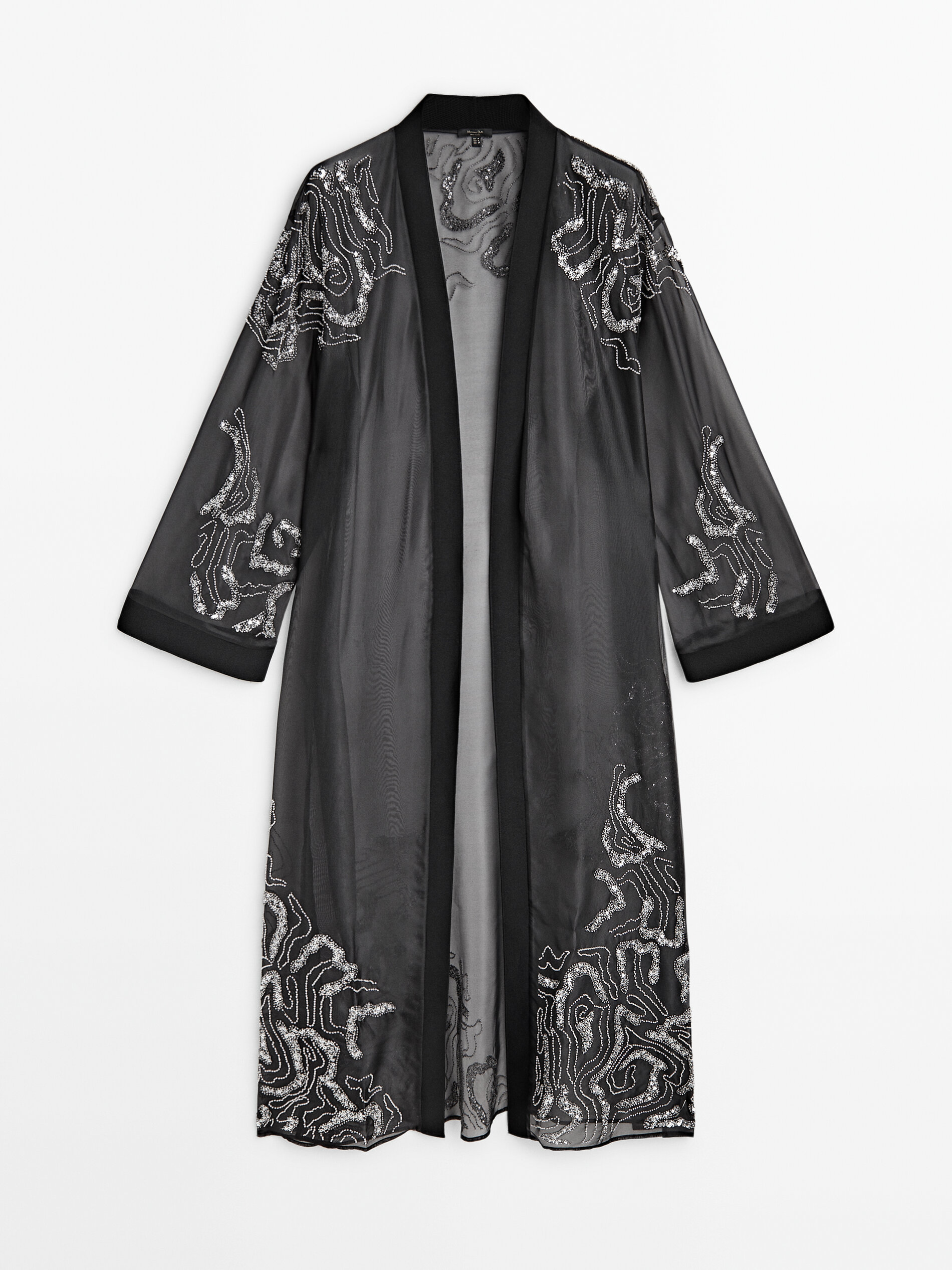 Black dressy kimono sale