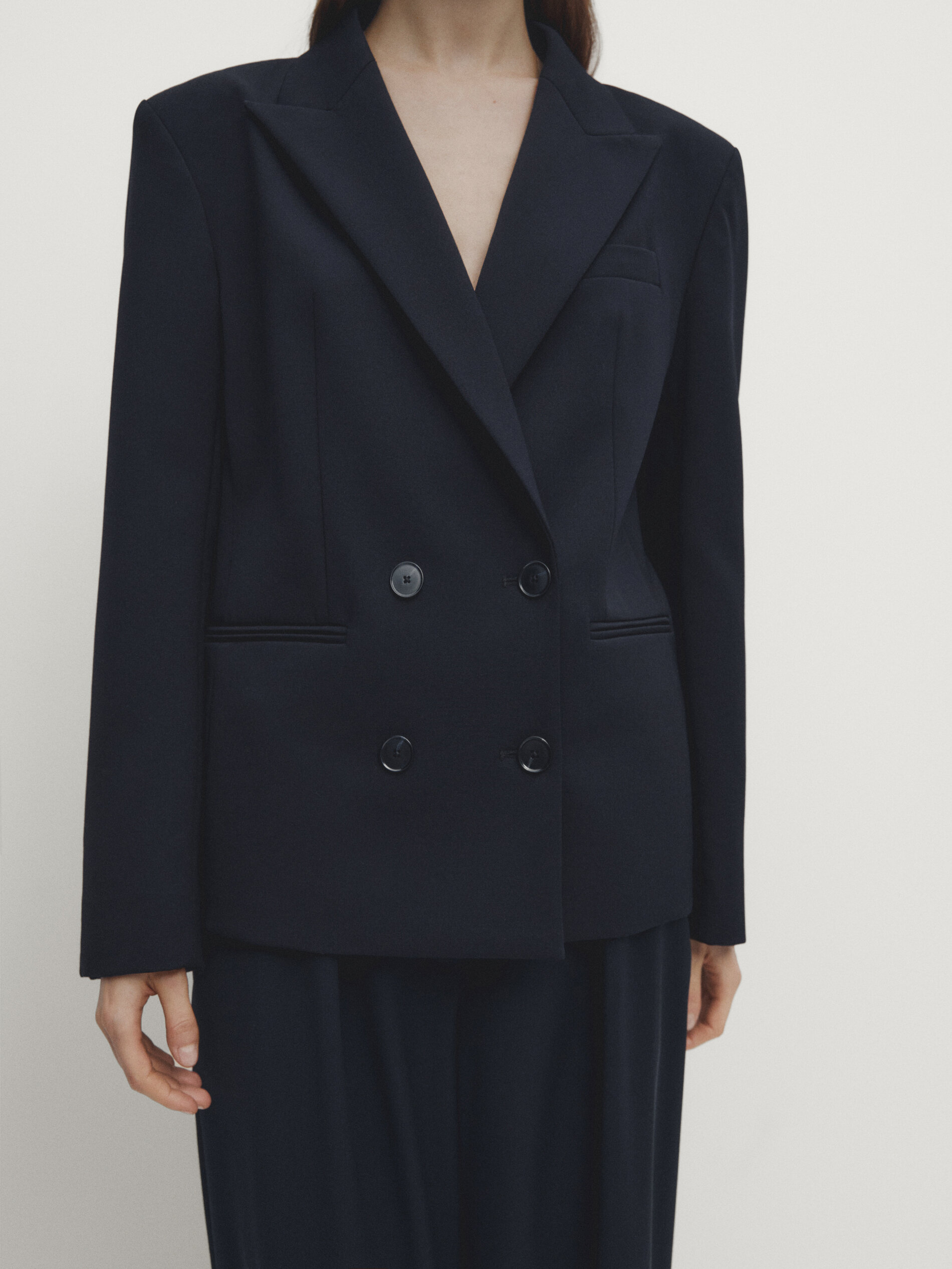 Navy blue double breasted blazer shop