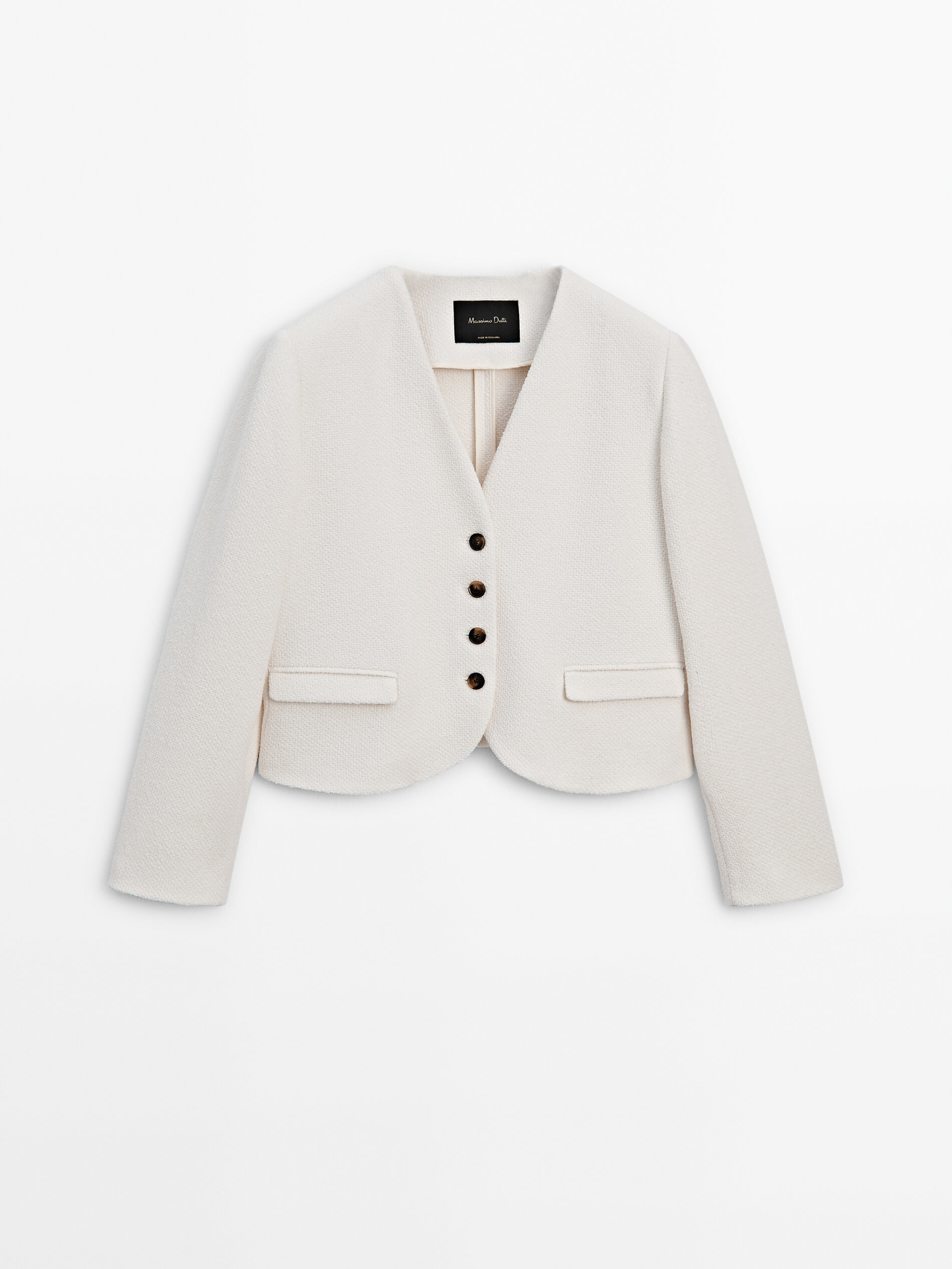 Cream short on sale jacket