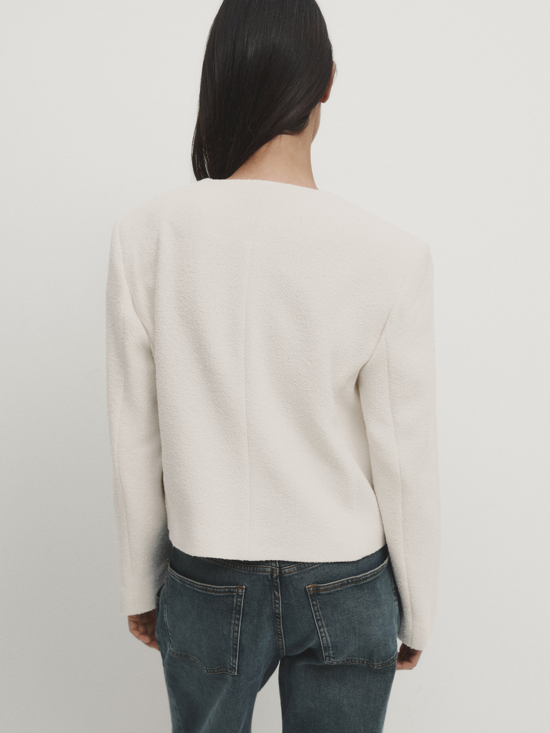 Cream top short jacket