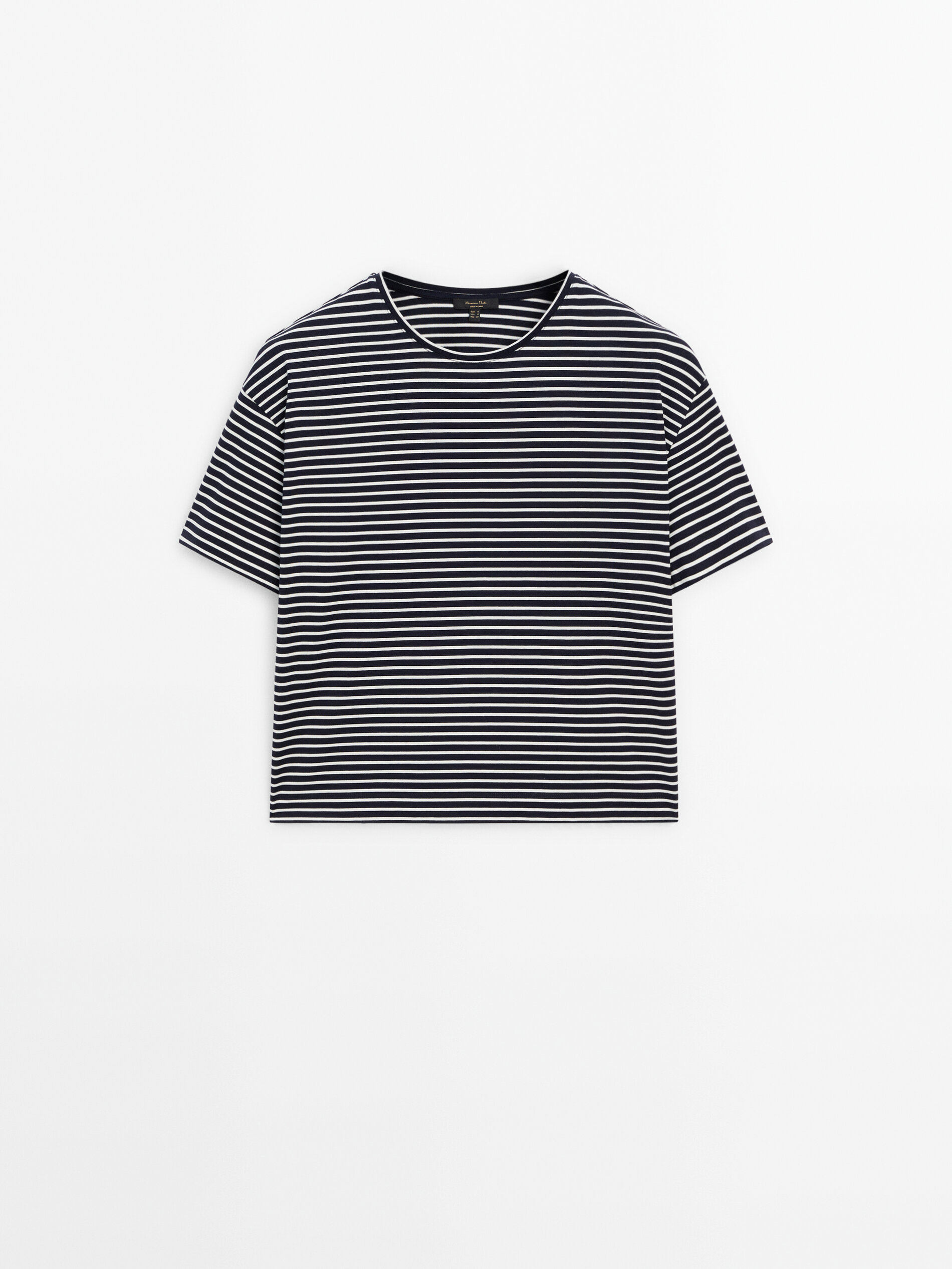 Massimo dutti camisetas manga corta outlet mujer