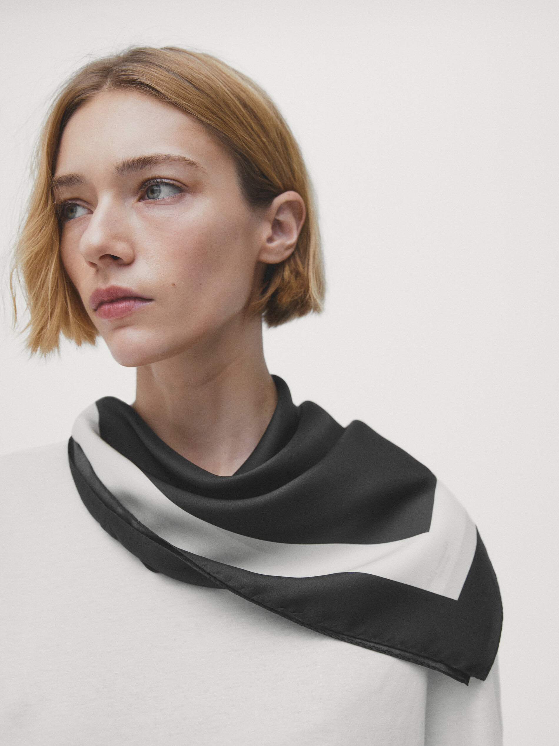 Massimo dutti silk discount scarf