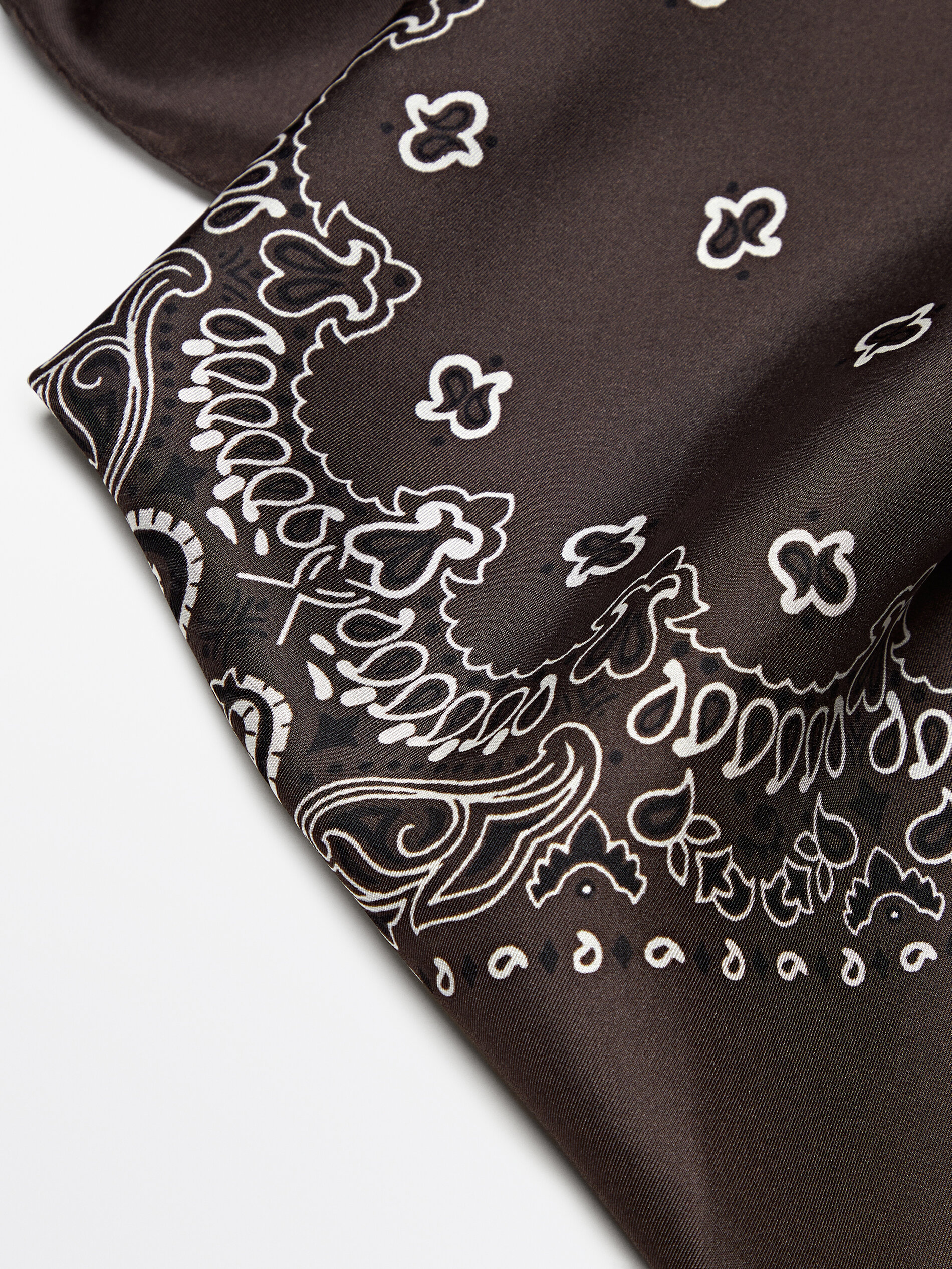 Brown discount paisley scarf