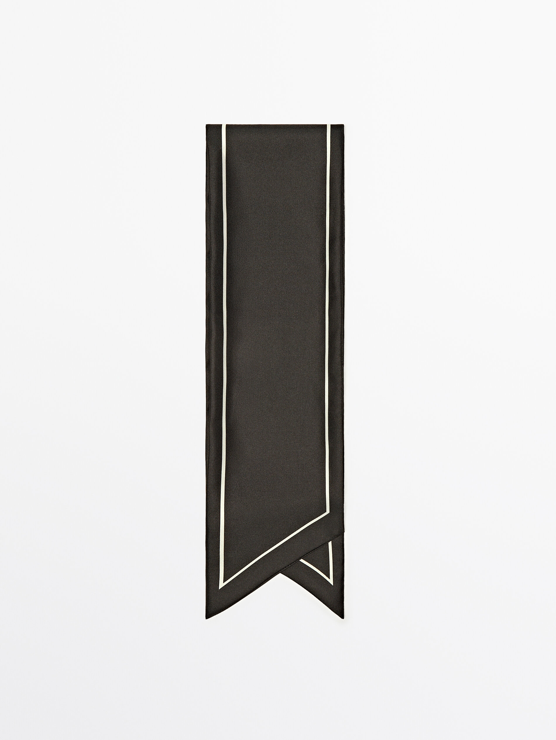 100 silk scarf Mole Brown Scarves Massimo Dutti