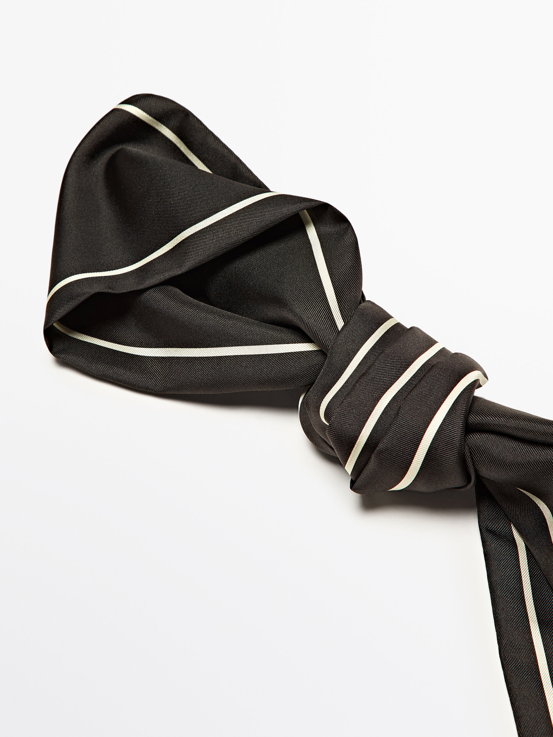 100 silk scarf Mole Brown Scarves Massimo Dutti