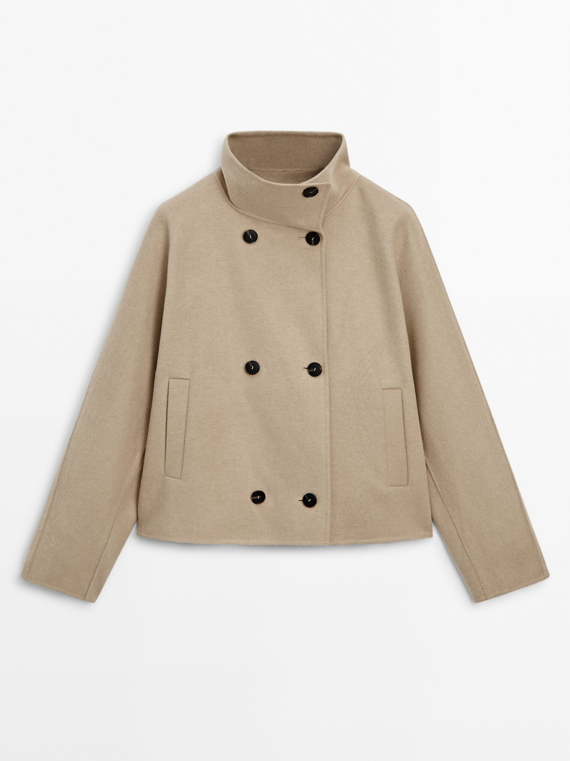 Massimo dutti double sale breasted wool coat