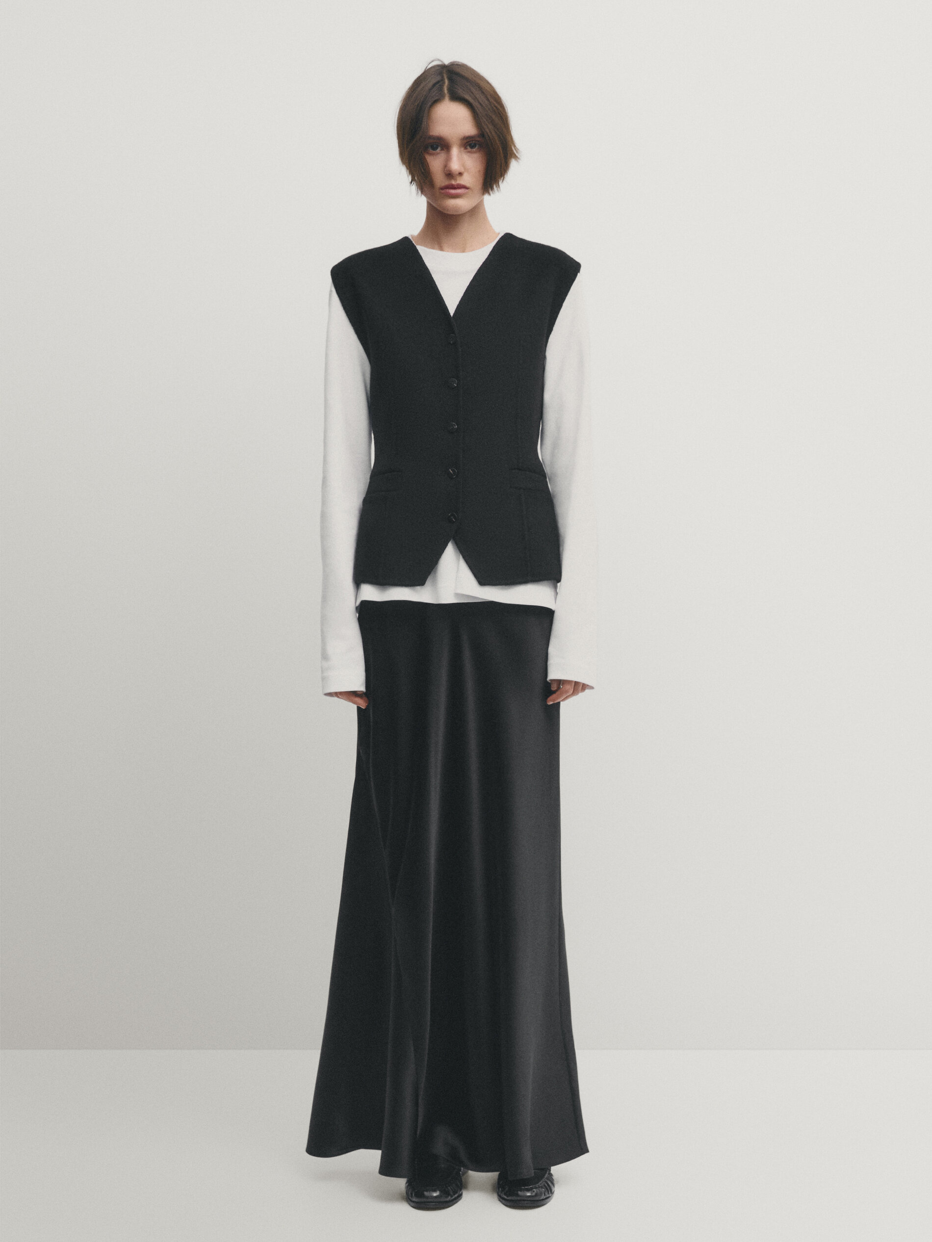 Veste laine 2025 noire