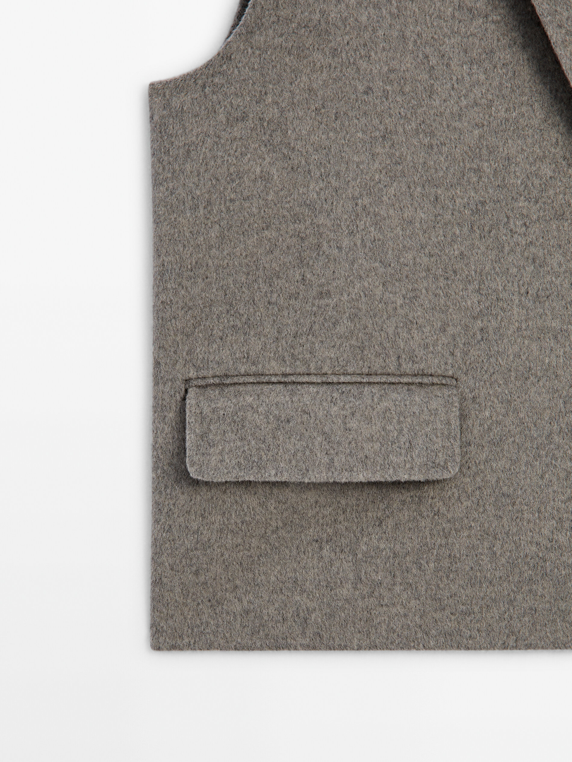 Double faced wool blend waistcoat