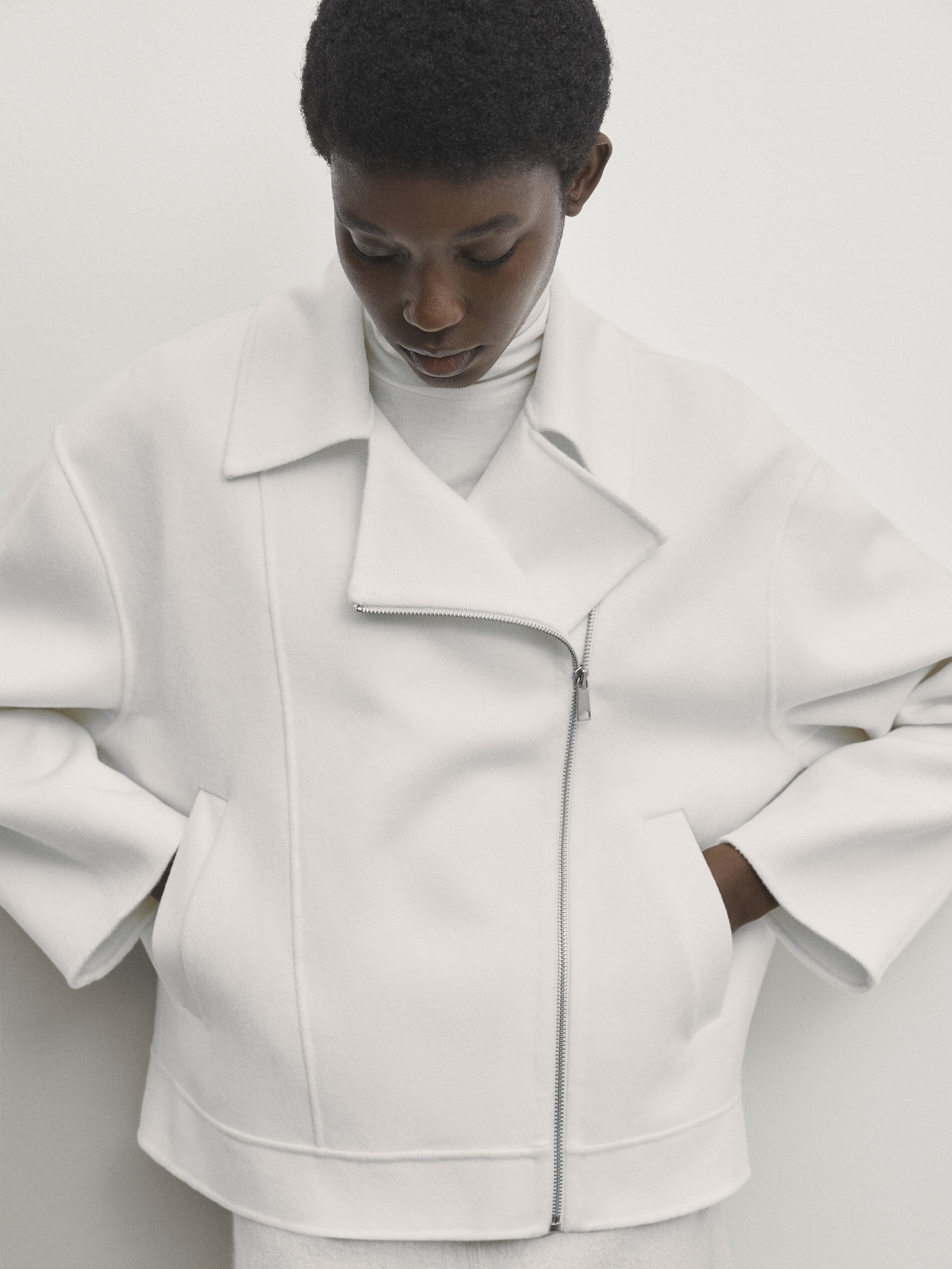 Massimo dutti white jacket clearance