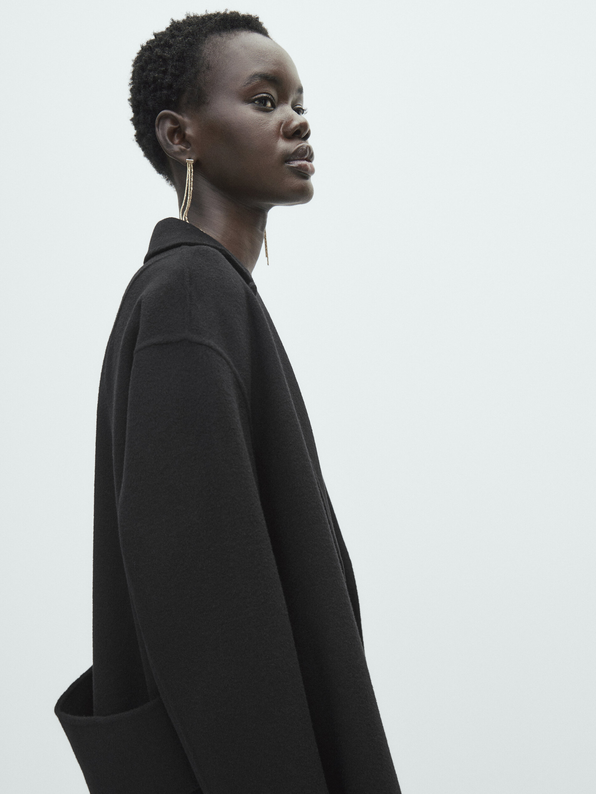 Massimo dutti hotsell black coat