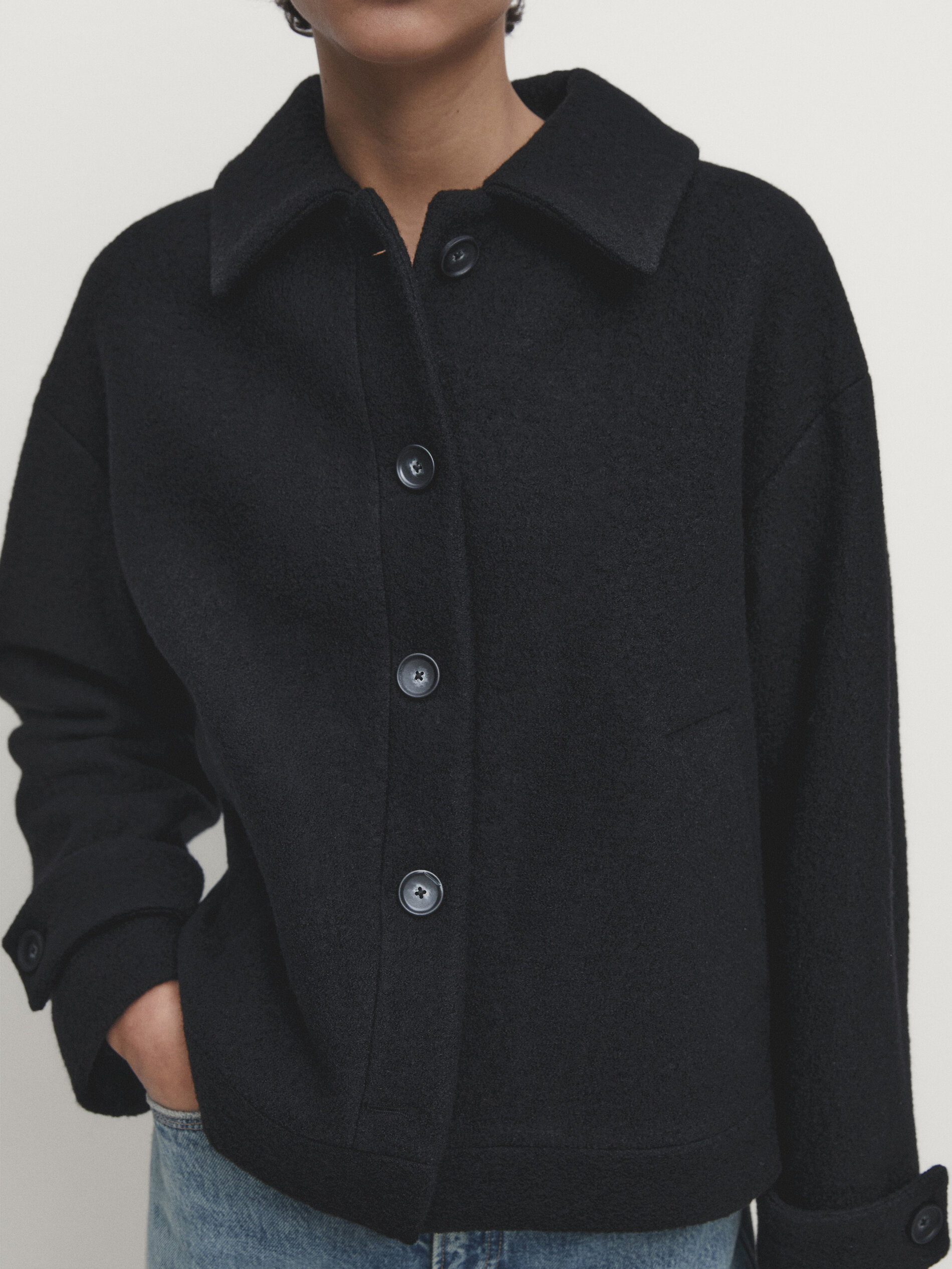 100% wool jacket with buttons