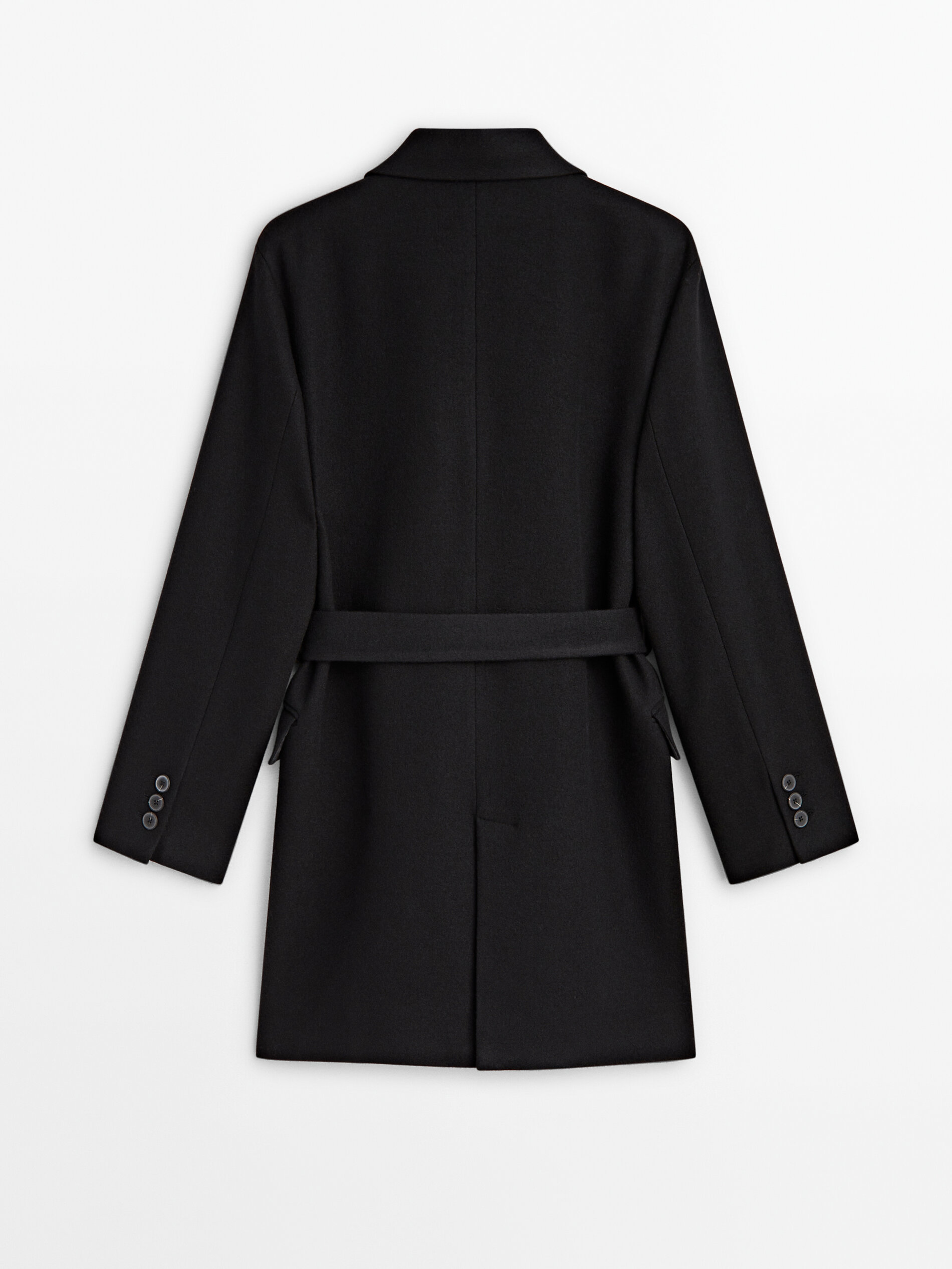 White coat on sale with belt