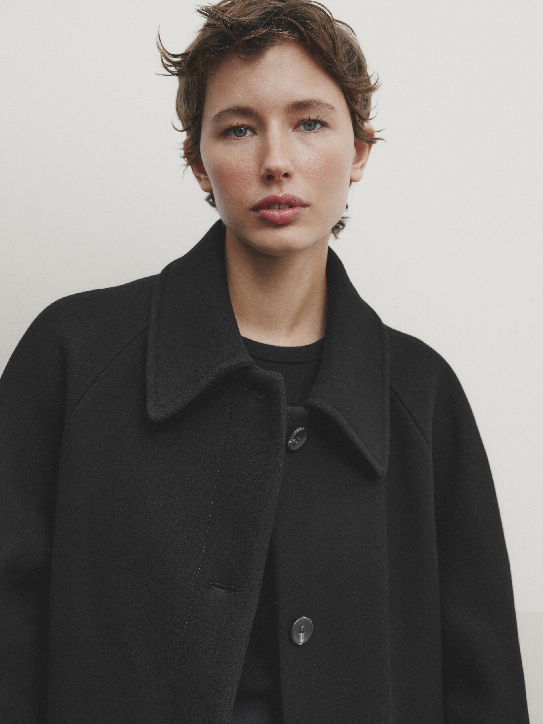 Massimo dutti hotsell black coat
