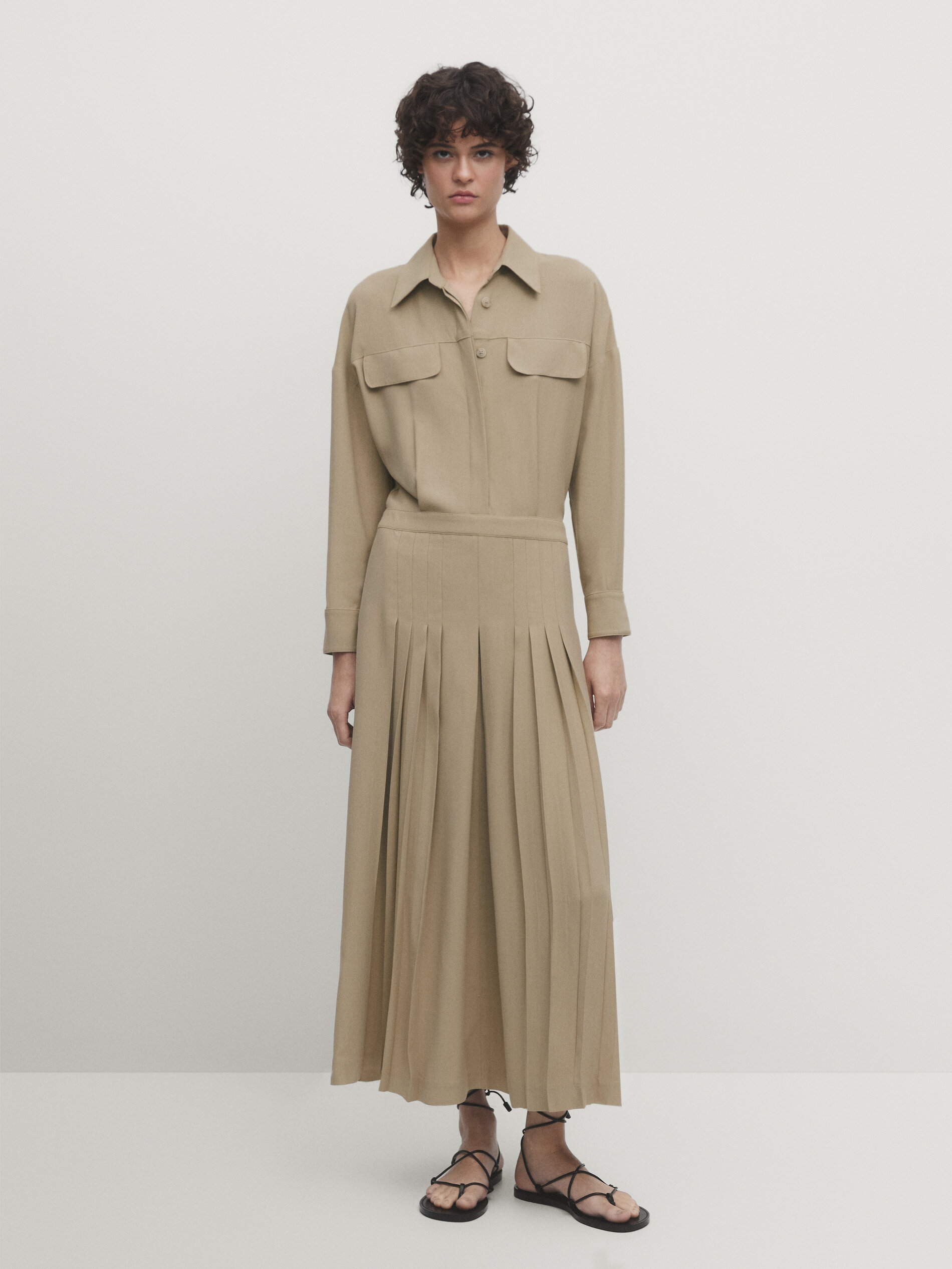 Zara combinaison outlet robe plissée