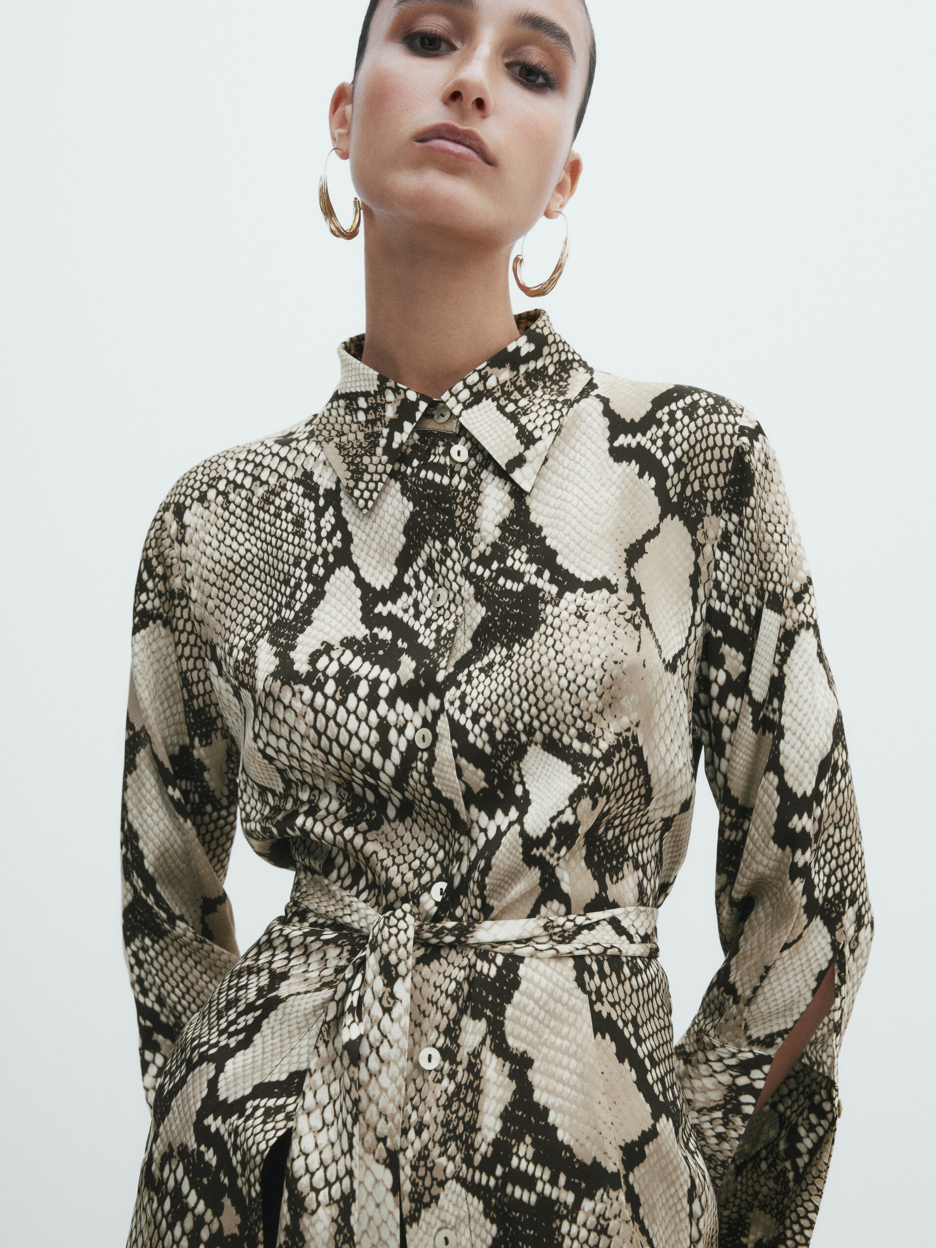 Massimo dutti snakeskin dress sale