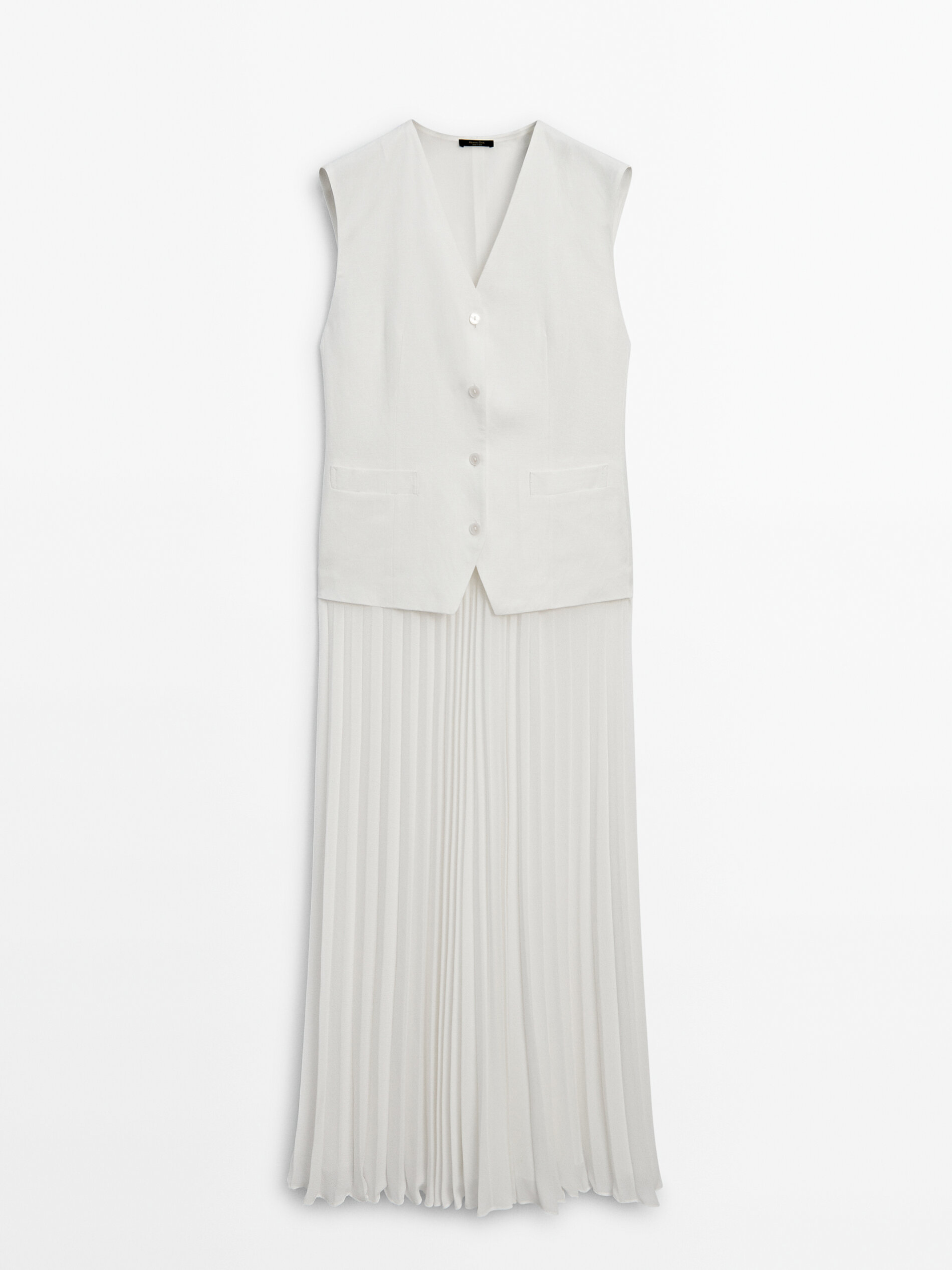 White 2025 waistcoat dress