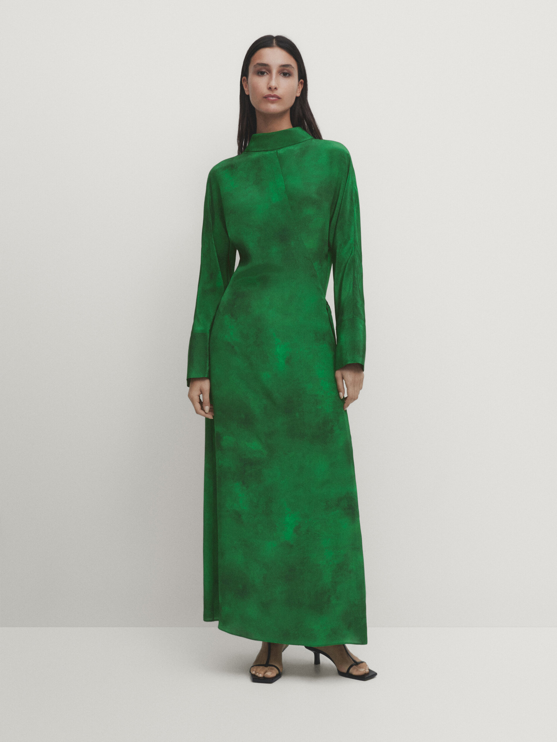 Massimo dutti shop green dress