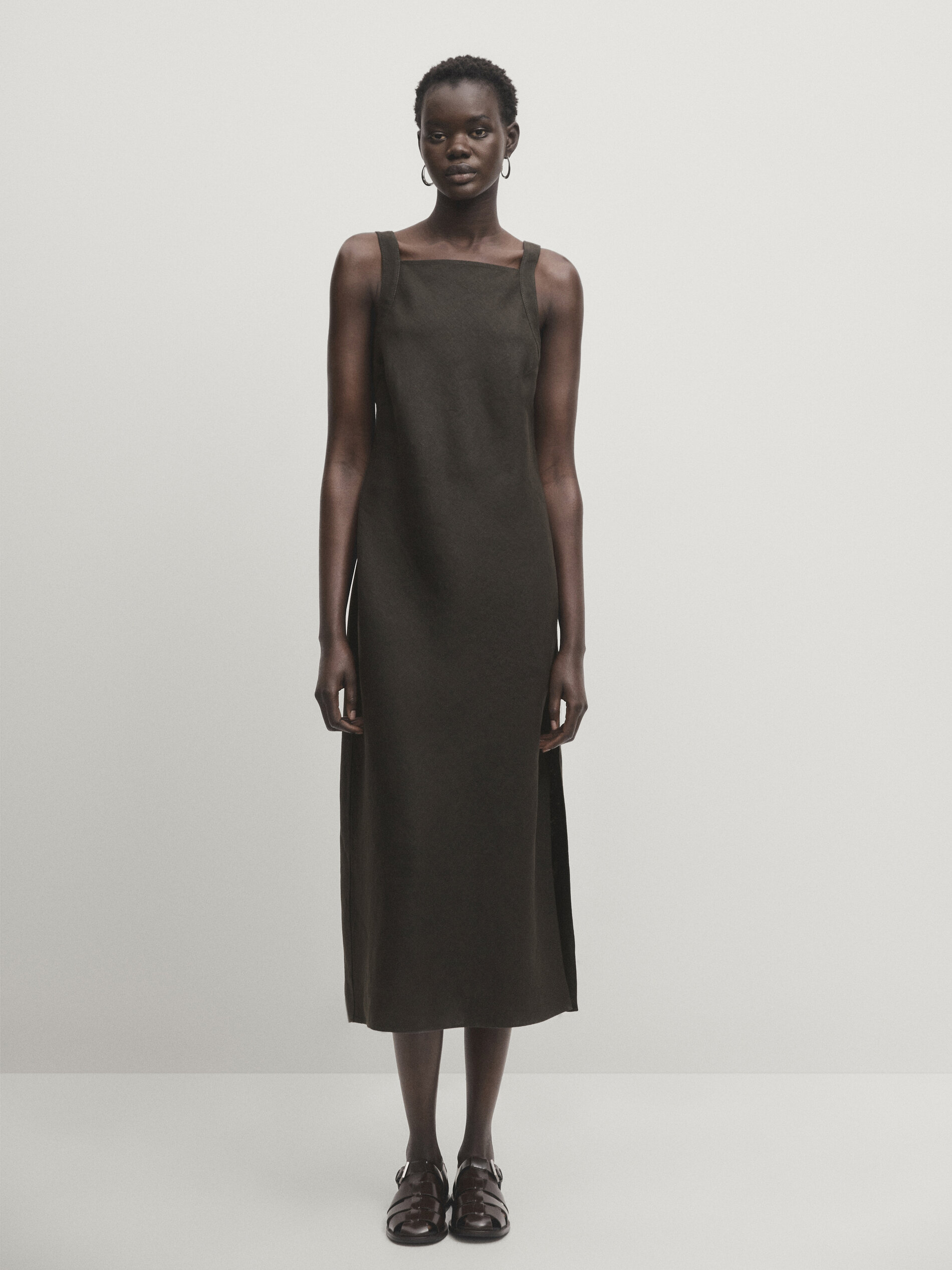 Massimo dutti 2025 linen dress
