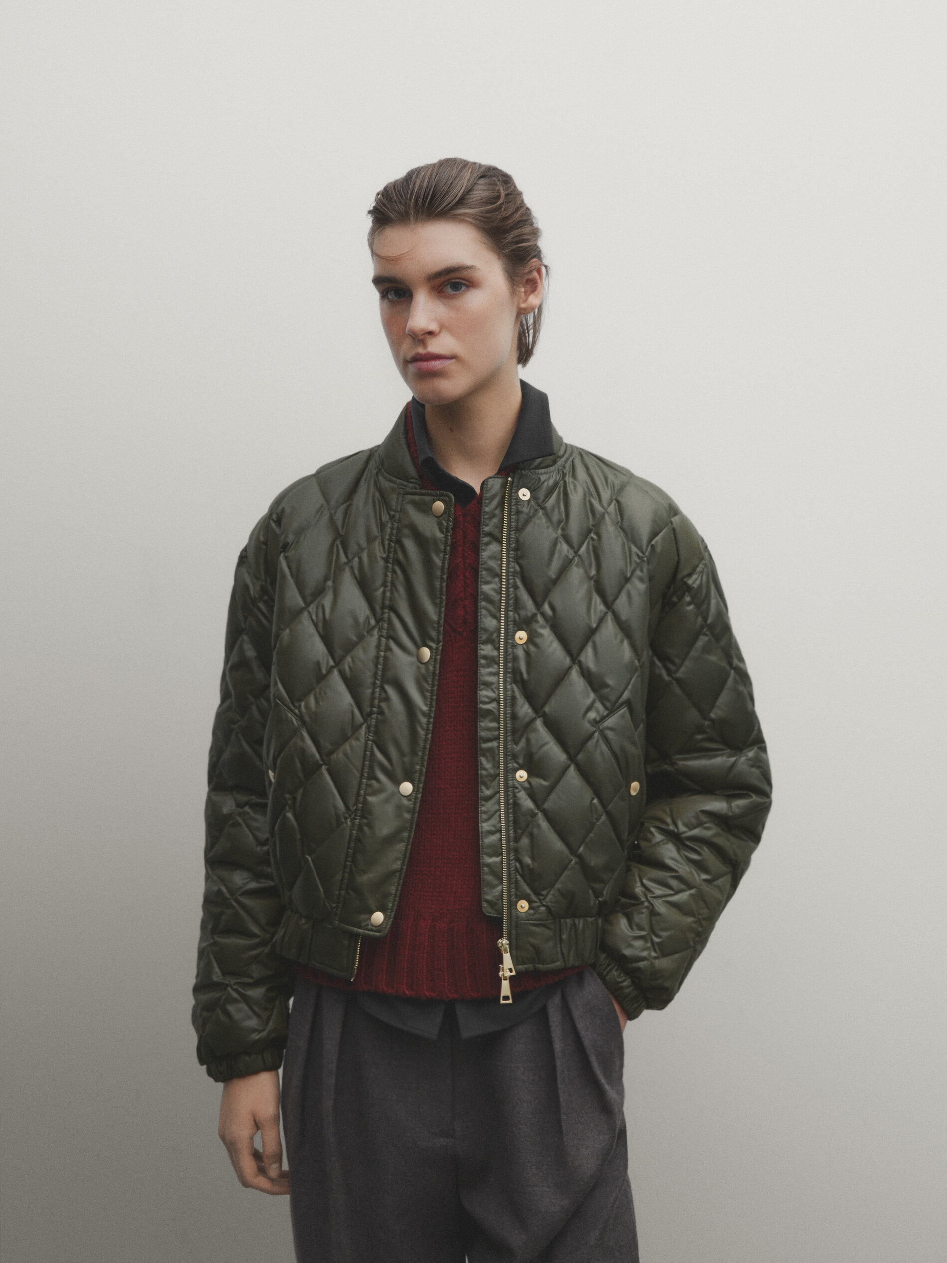 Longline Quilted Bomber Jacket | boohoo