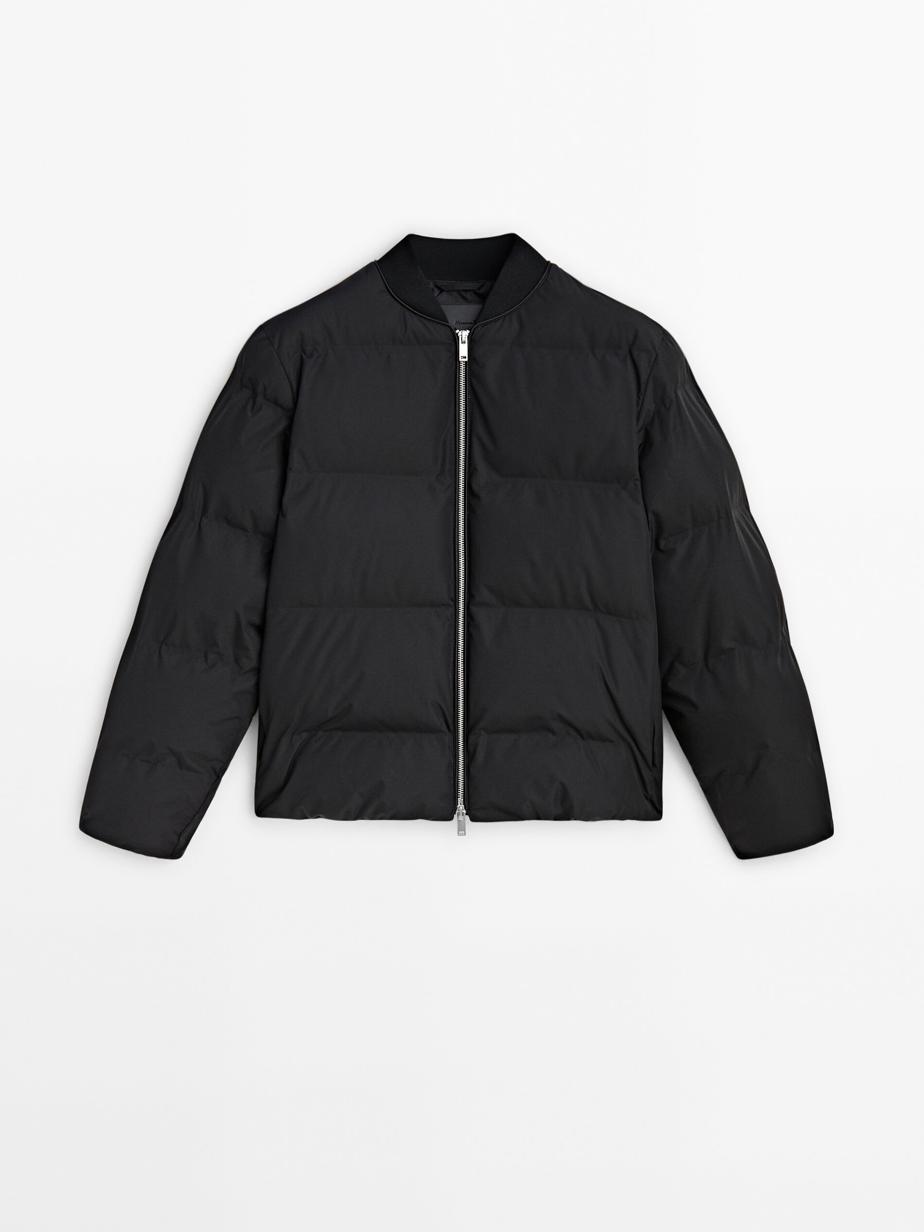 Quilted down bomber sale jacket