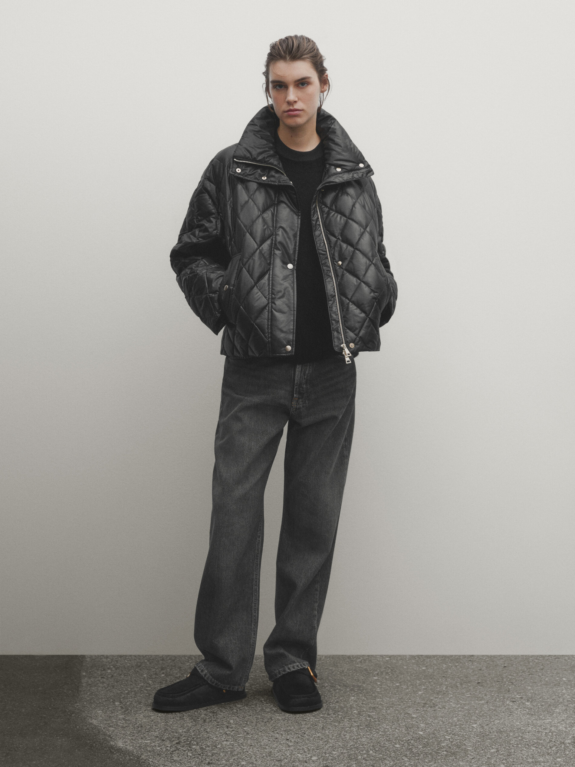 Massimo dutti down jacket new arrivals with belt