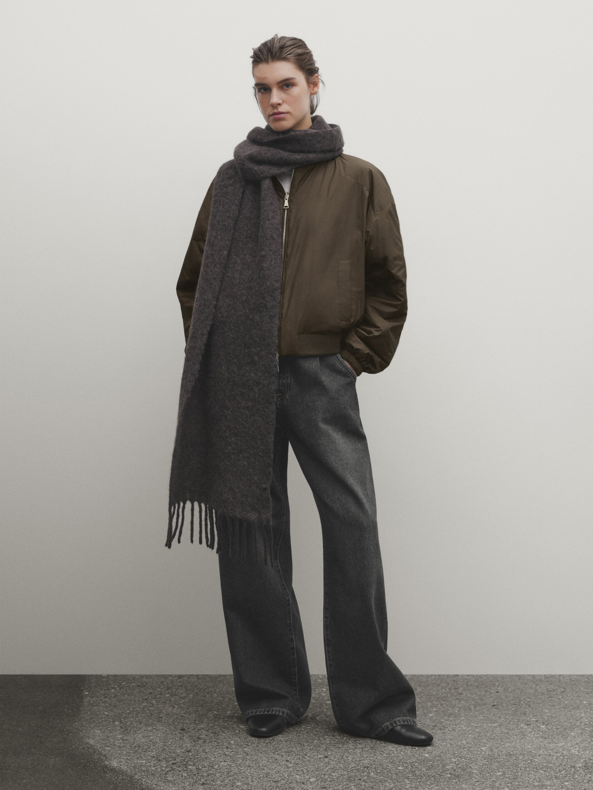 Reversible bomber jacket with toiletry bag Khaki Black Coats