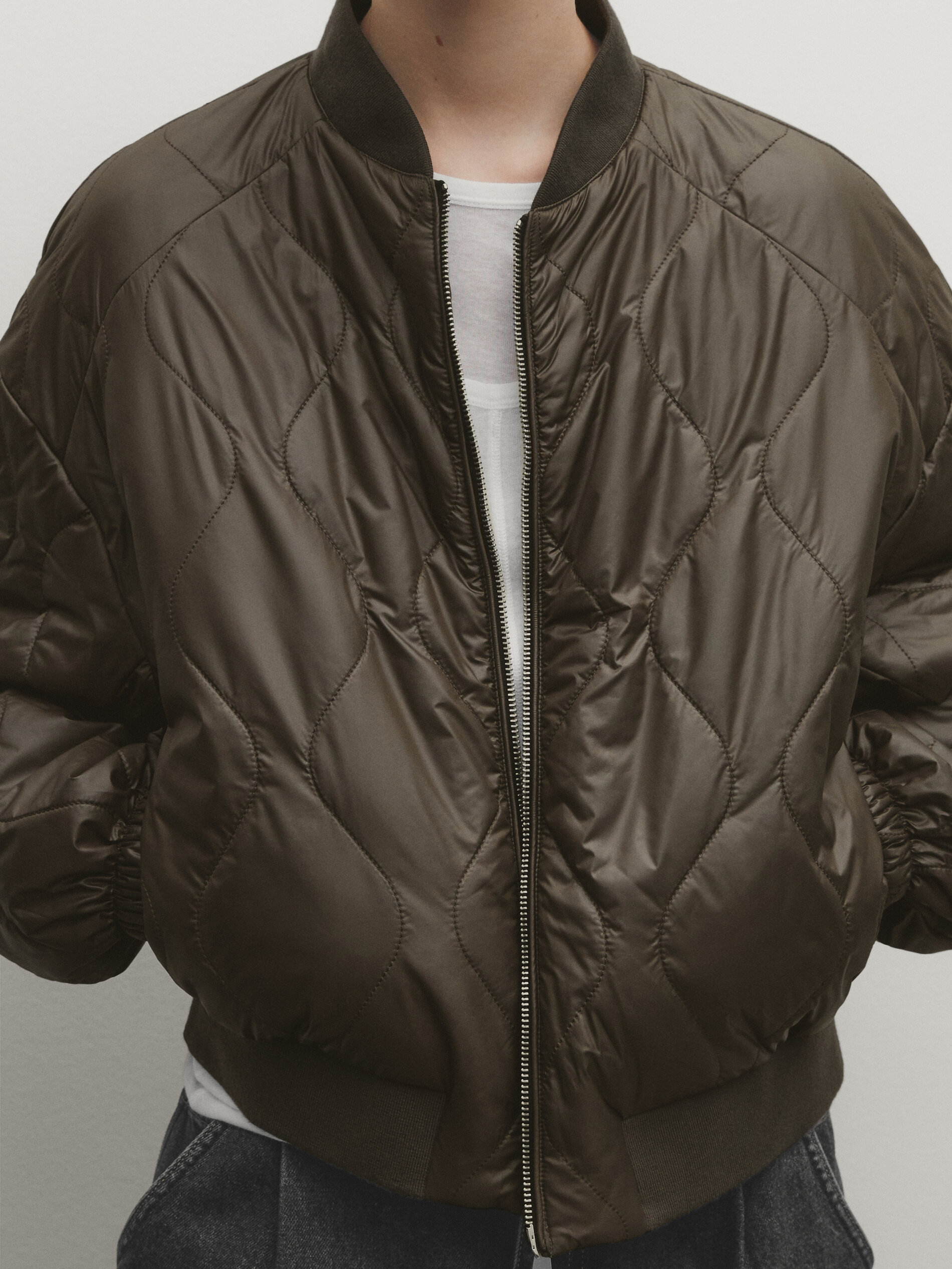 Zara reversible bomber jacket black top