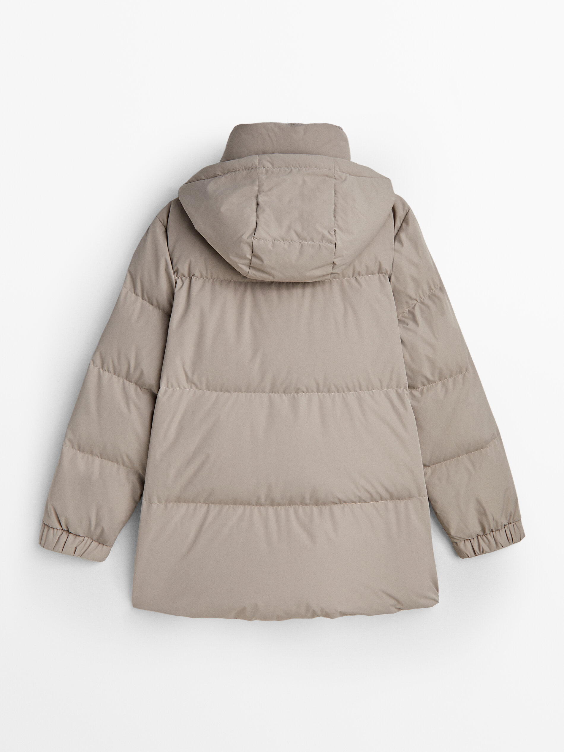 Padded technical jacket with down and feather filling