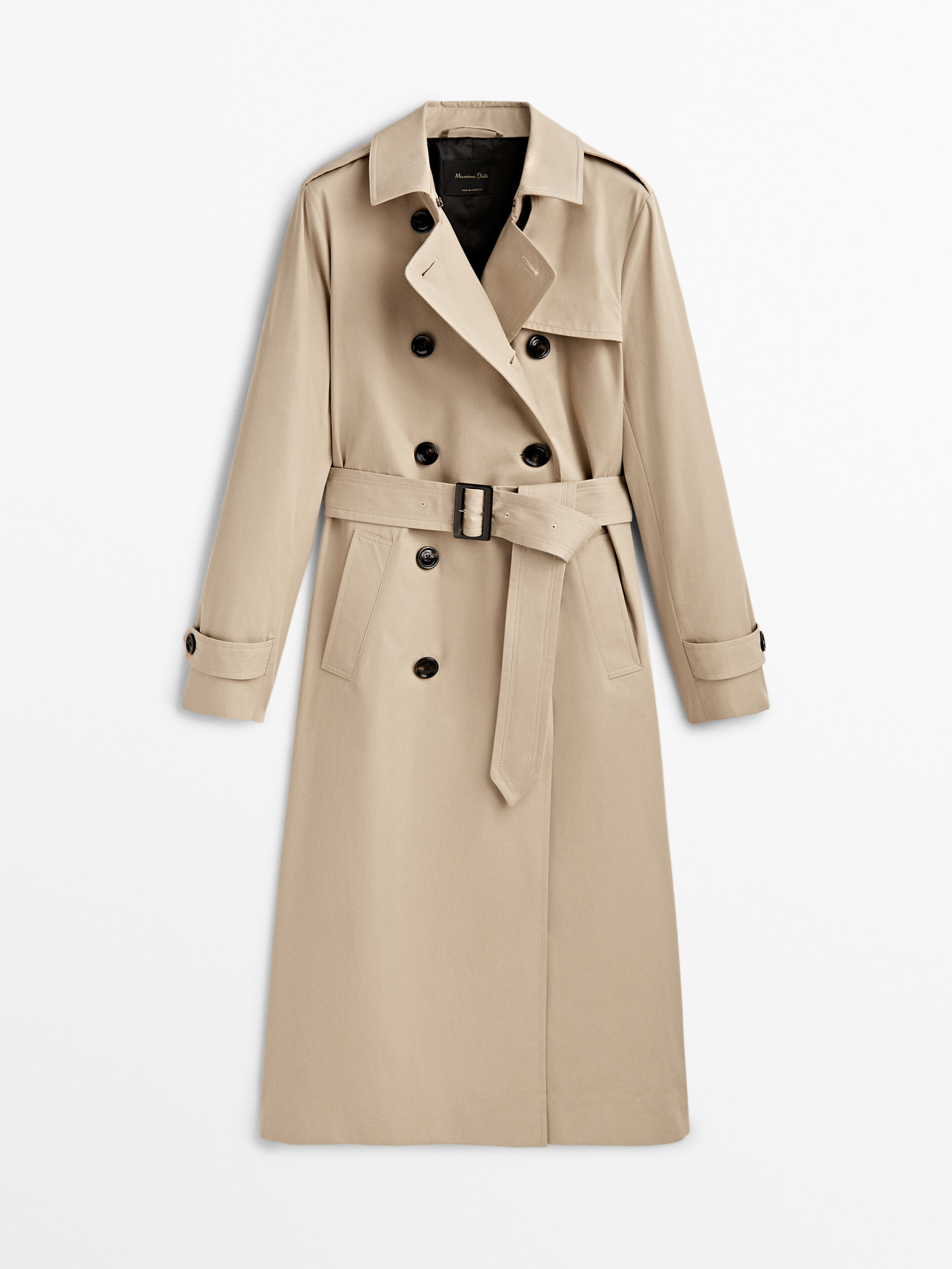 Beige coat 2025 with belt