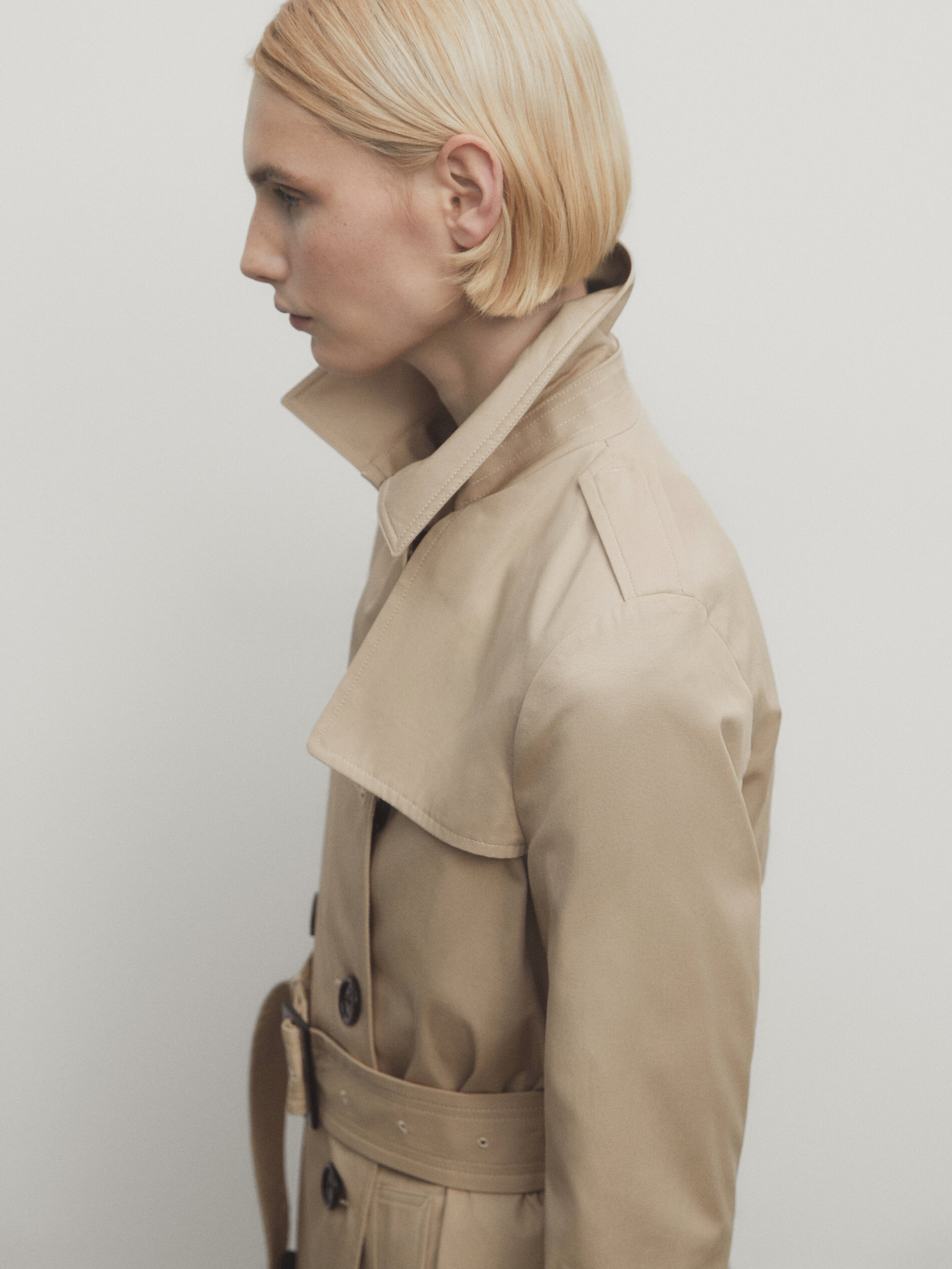 Mens coat sales with belt