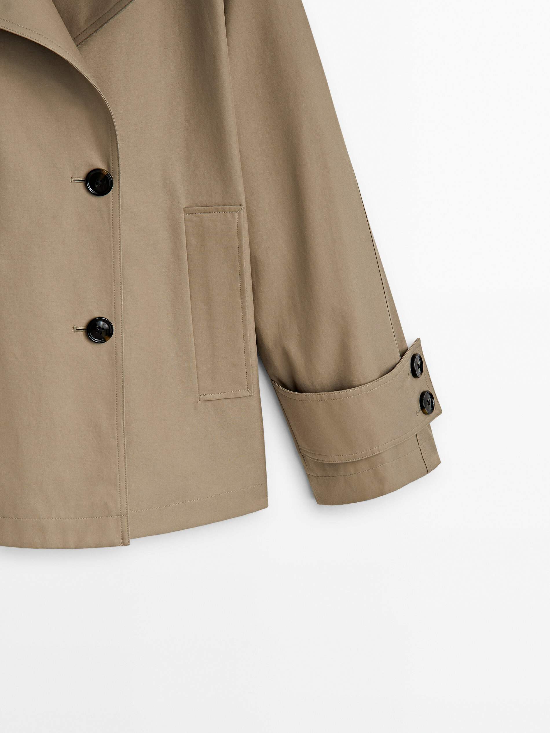 Camel short trench new arrivals coat