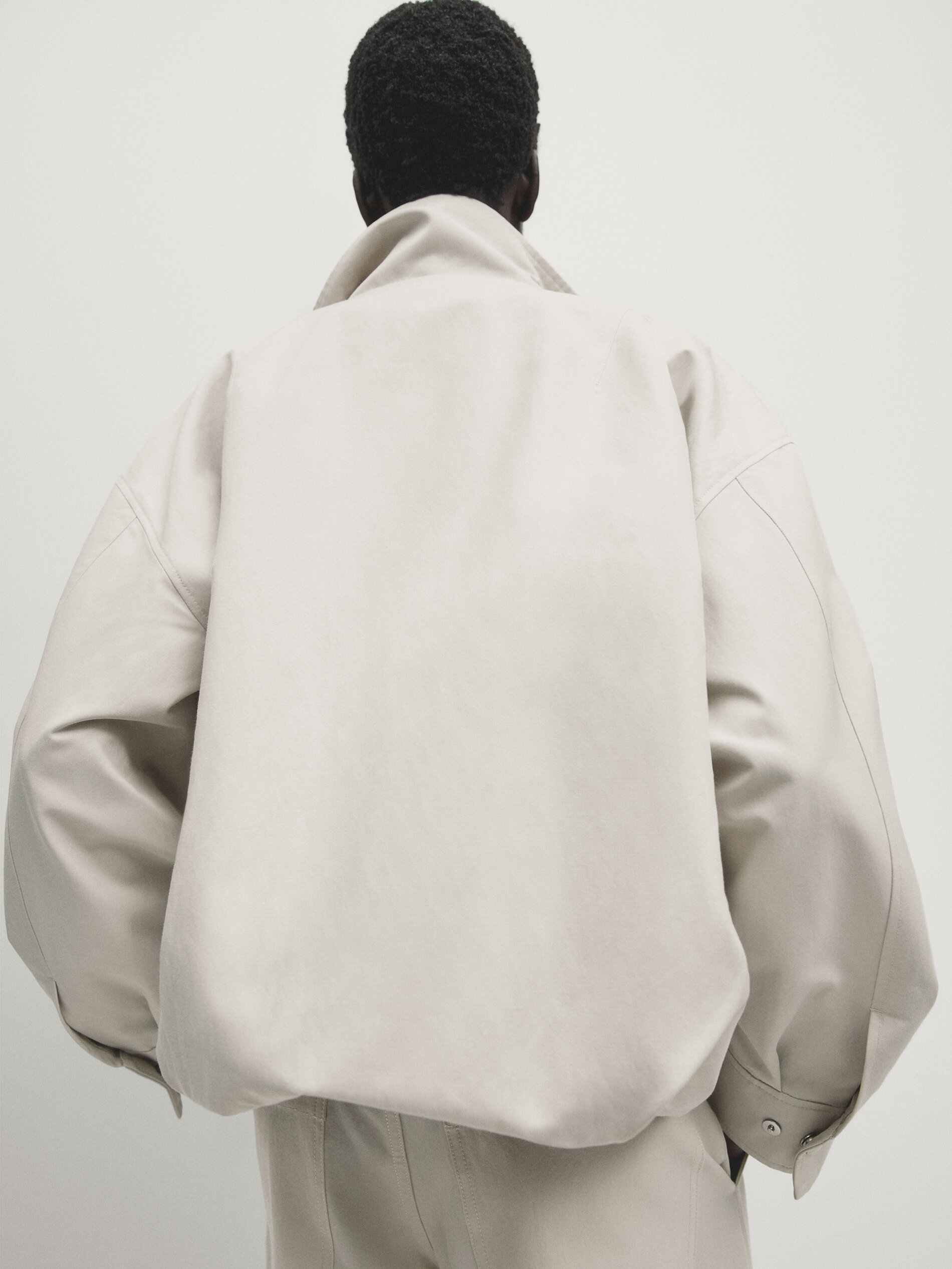 Oversized white outlet jacket
