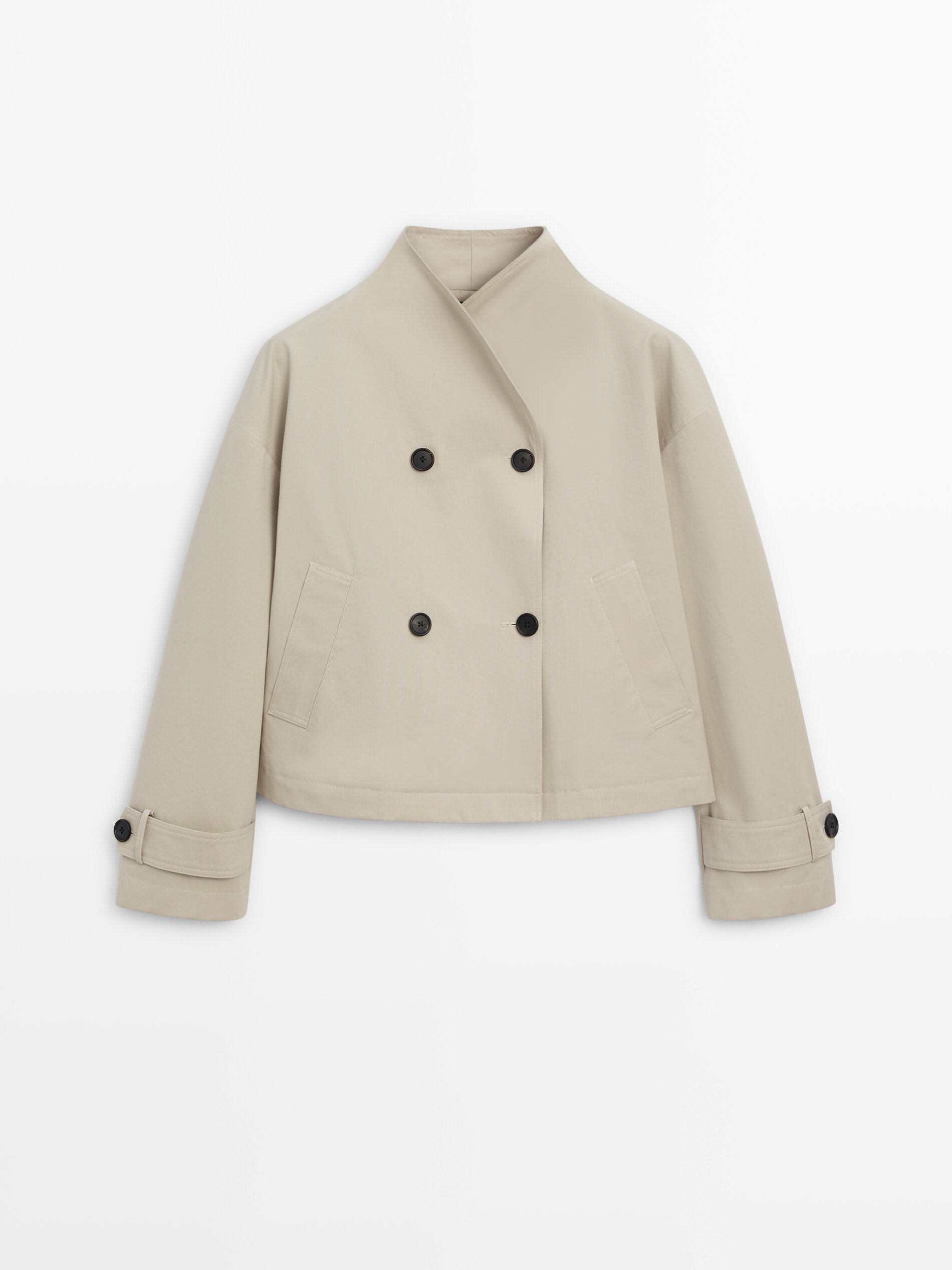 Cream short deals coat