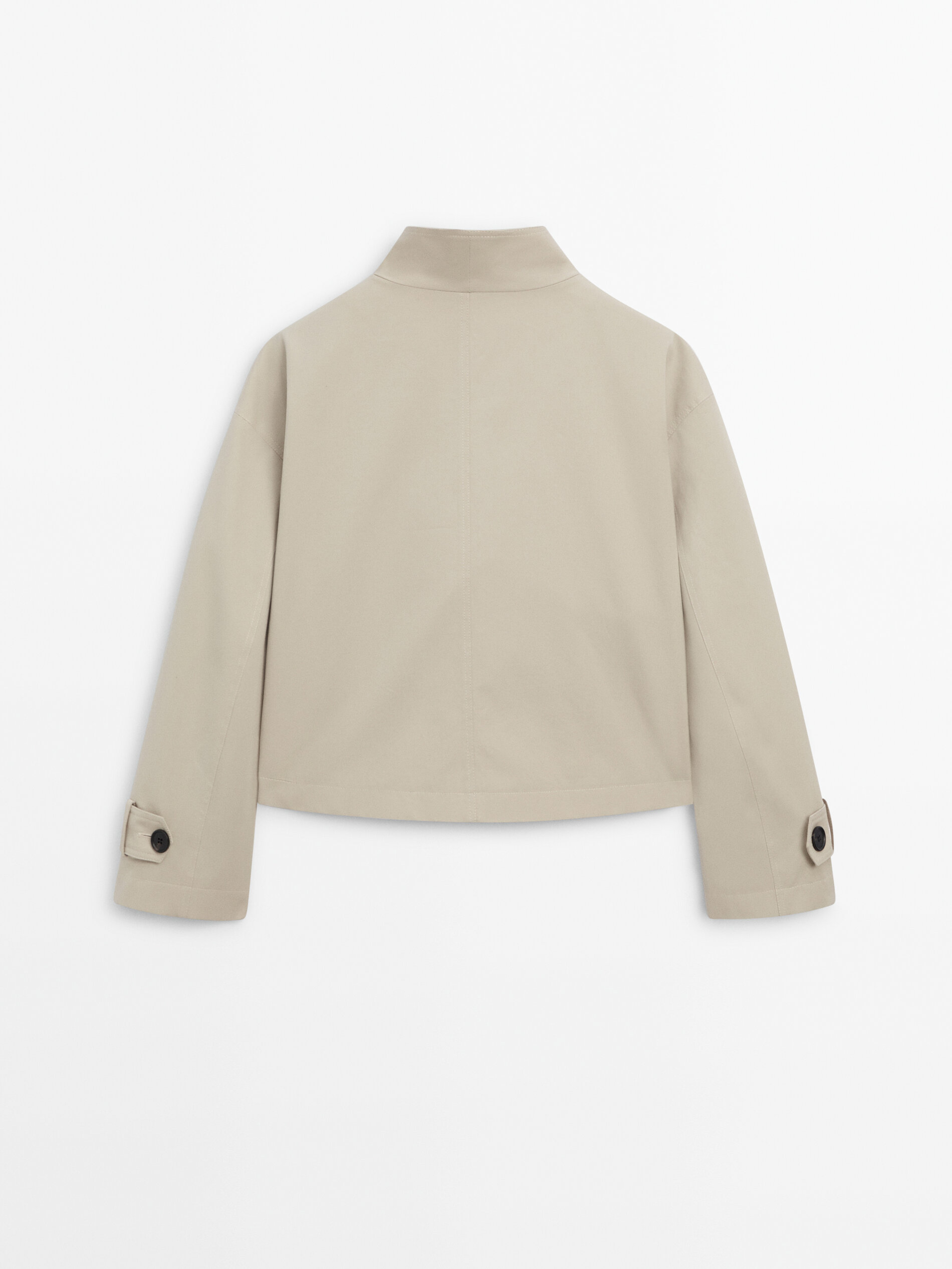 Zara short coat with wraparound collar store