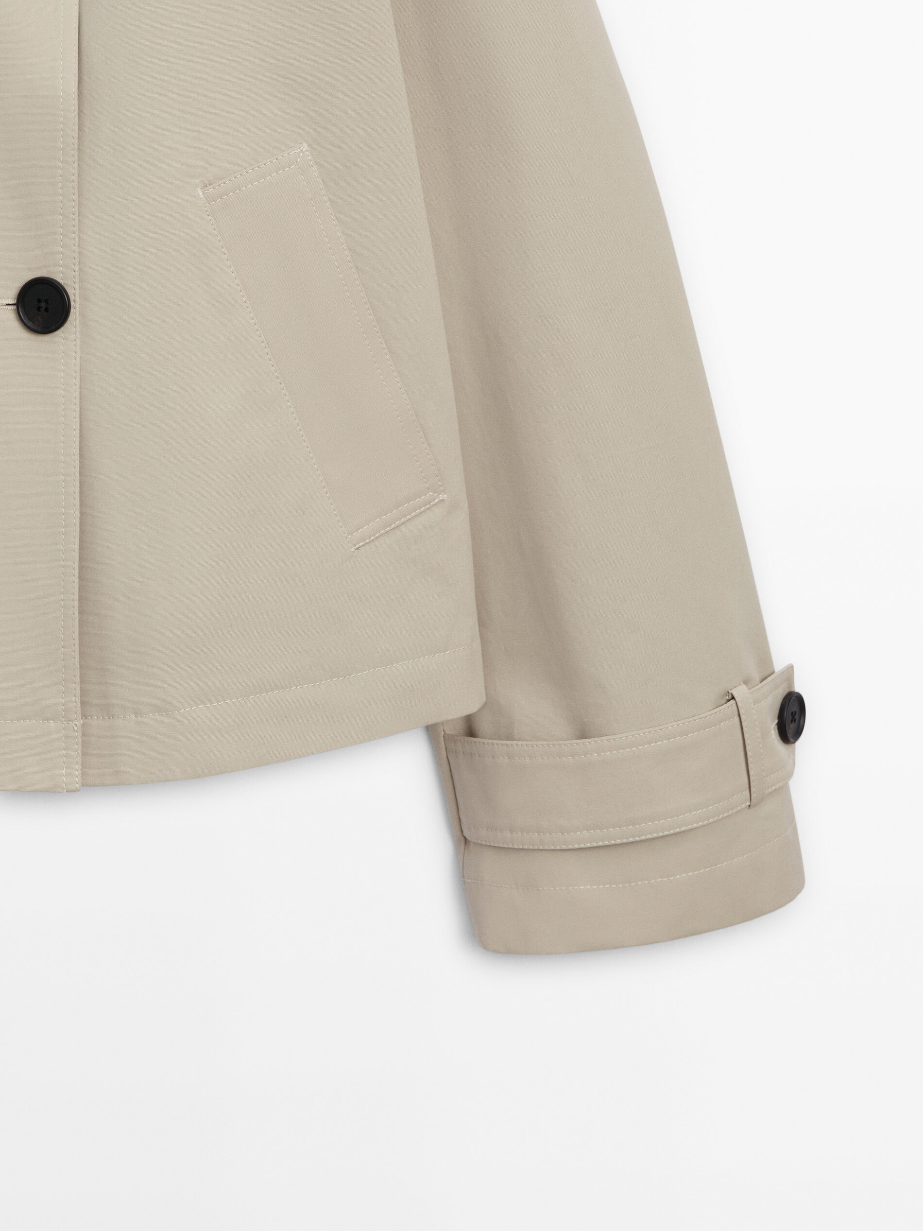 Short coat hotsell with wraparound collar
