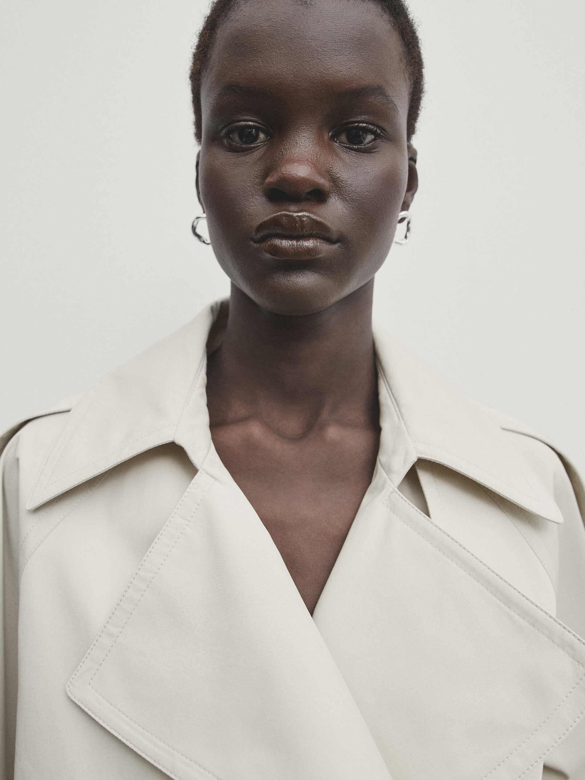 White short trench coat sale