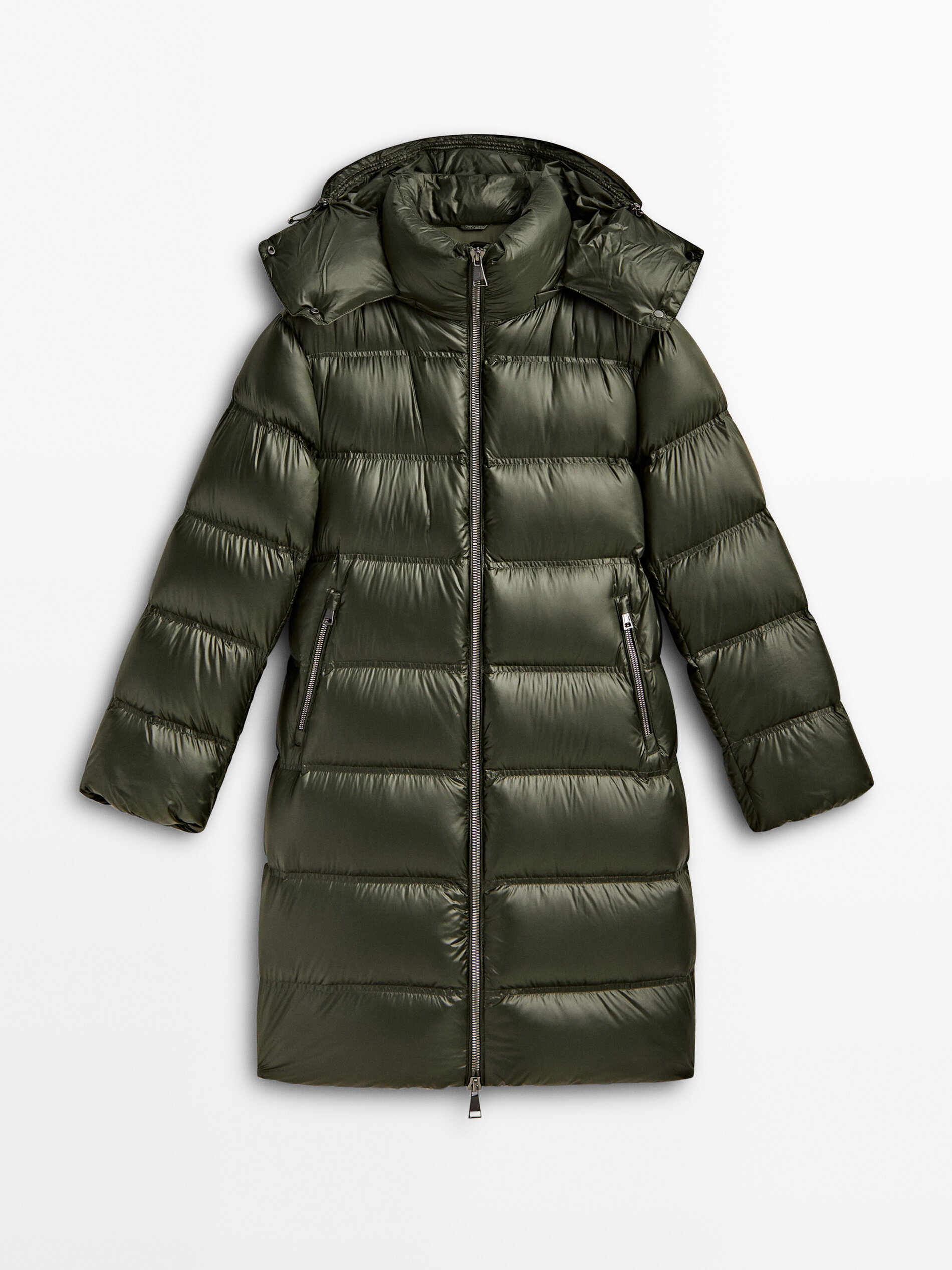 Massimo dutti down jacket with belt discount