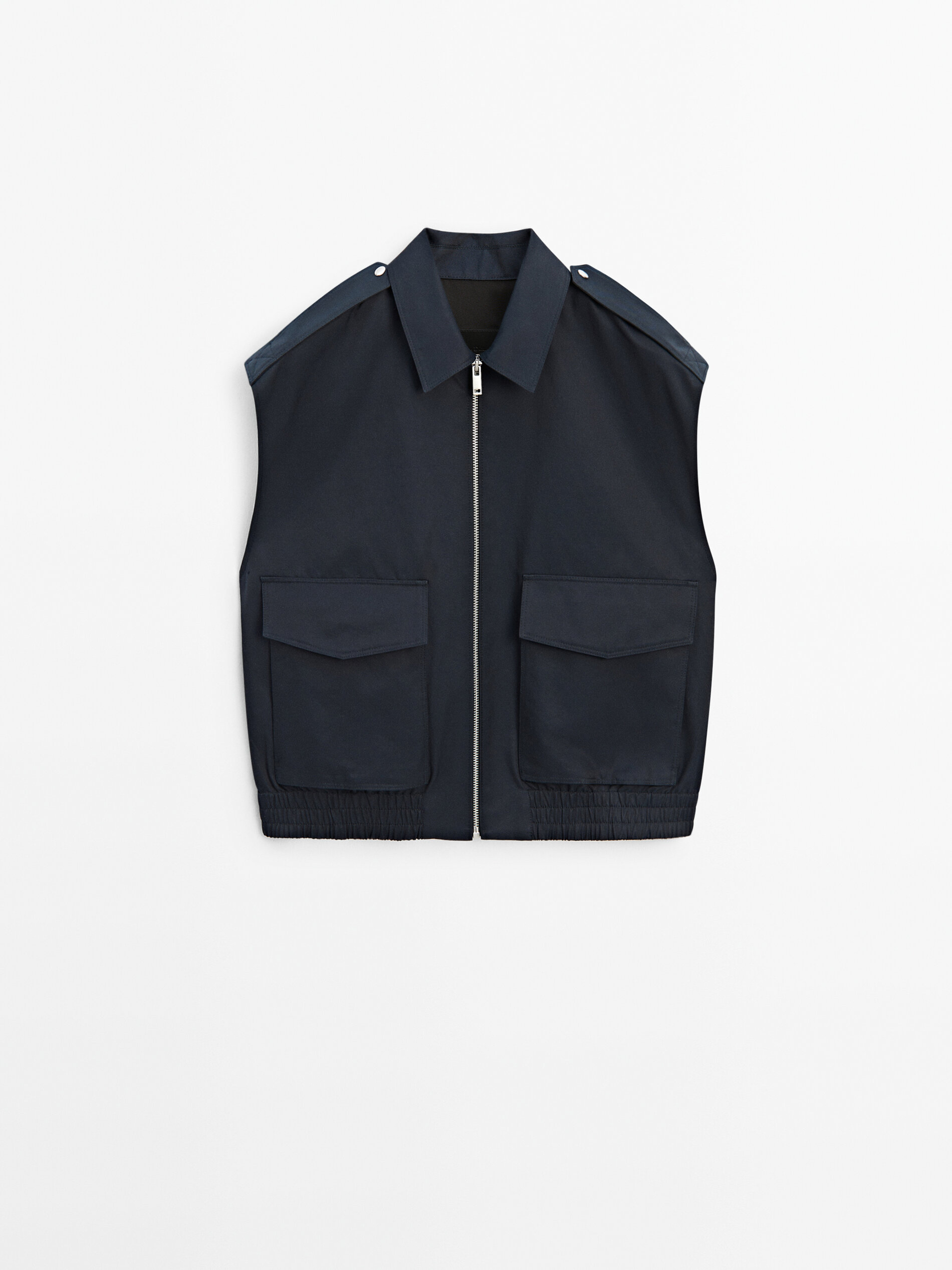 Massimo dutti sleeveless jacket hot sale
