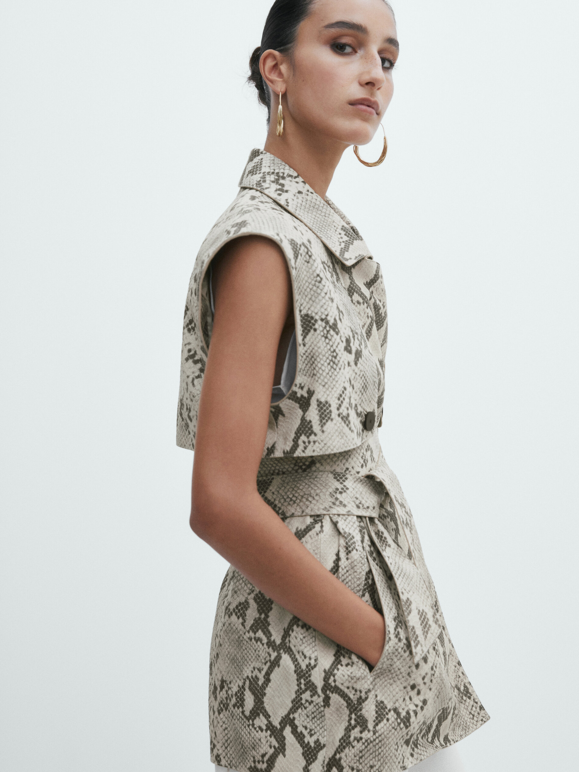 Massimo dutti snakeskin dress shop