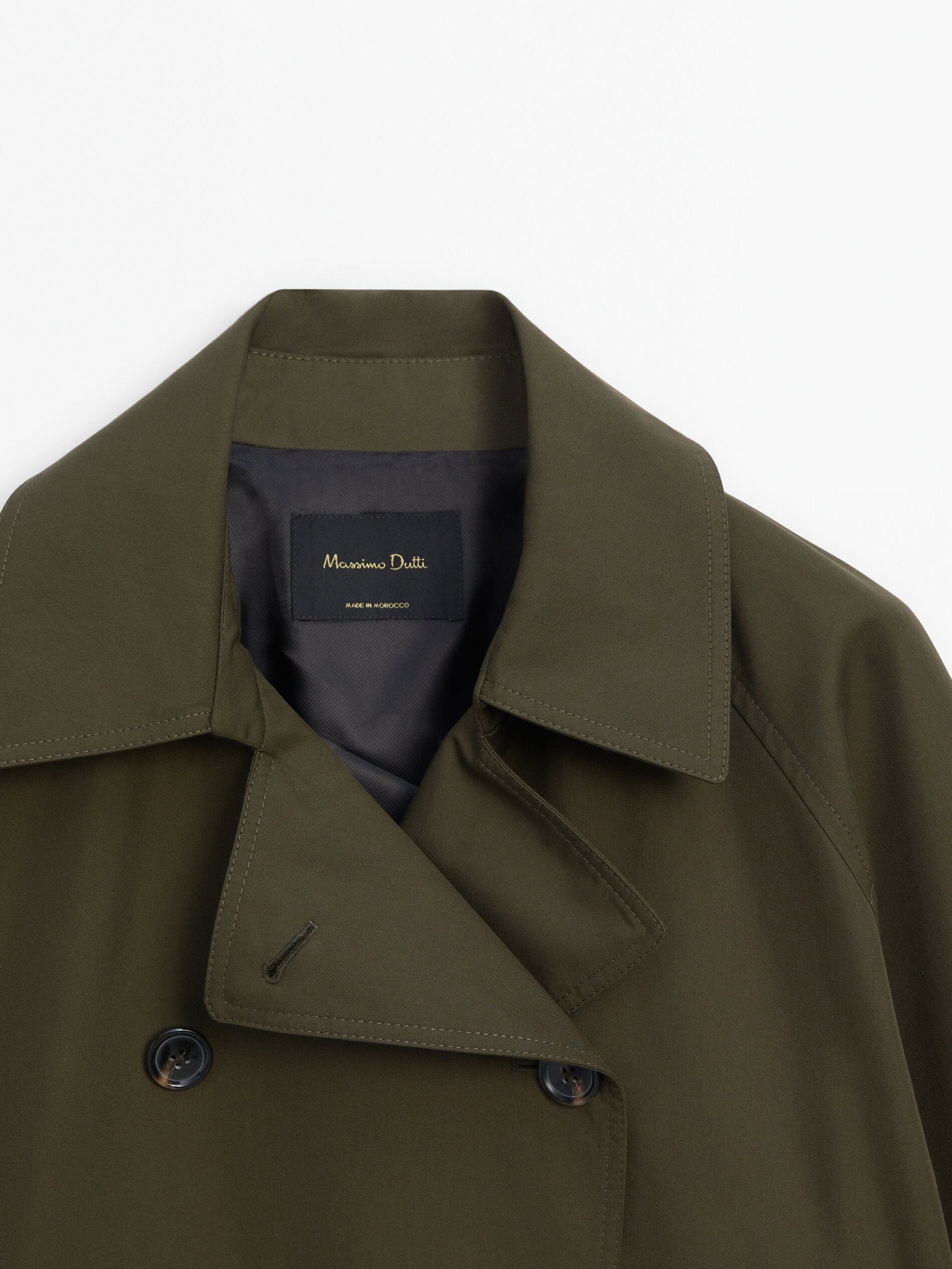 Massimo dutti green coat online