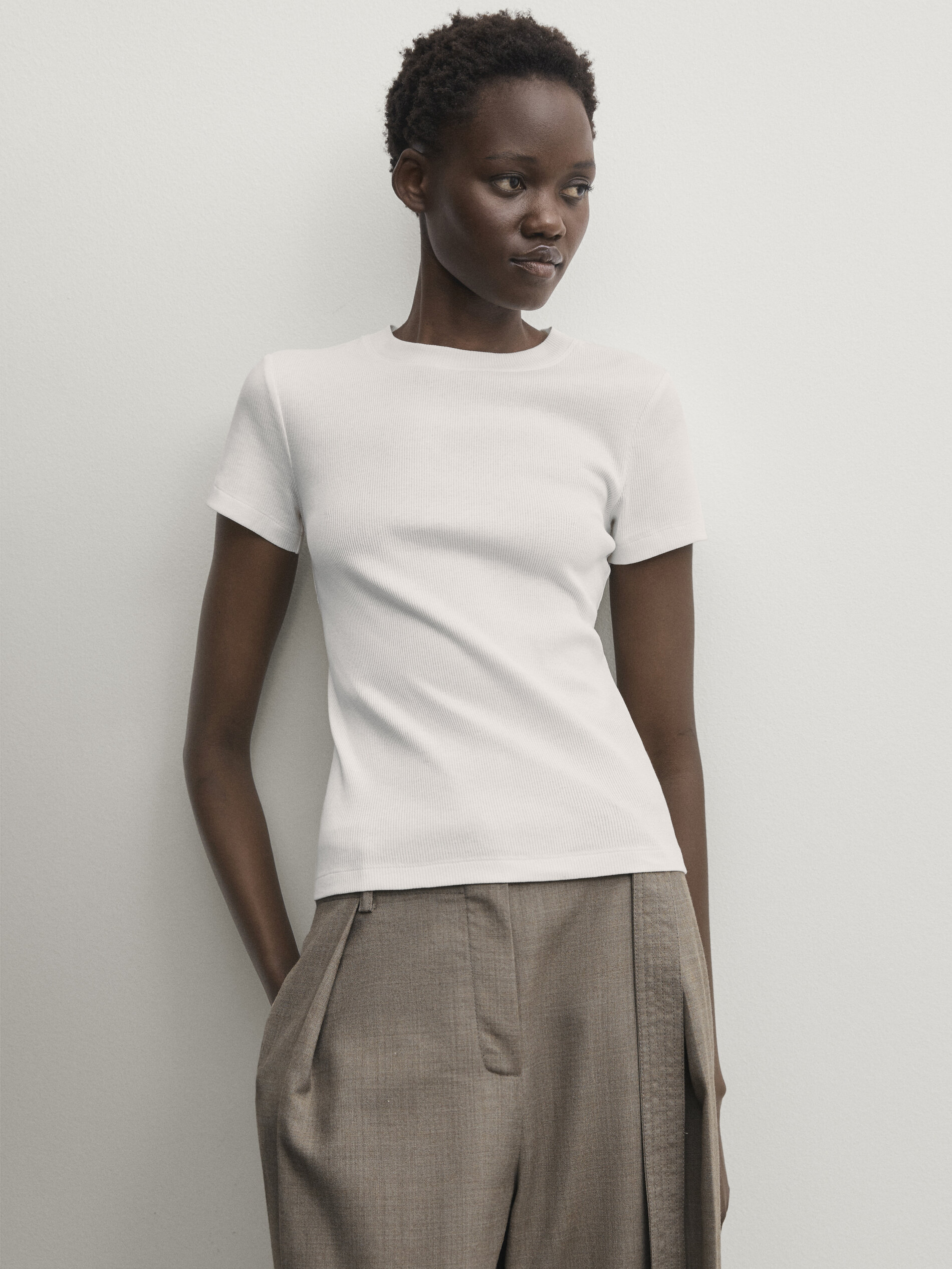 Tee clearance shirt côtelé