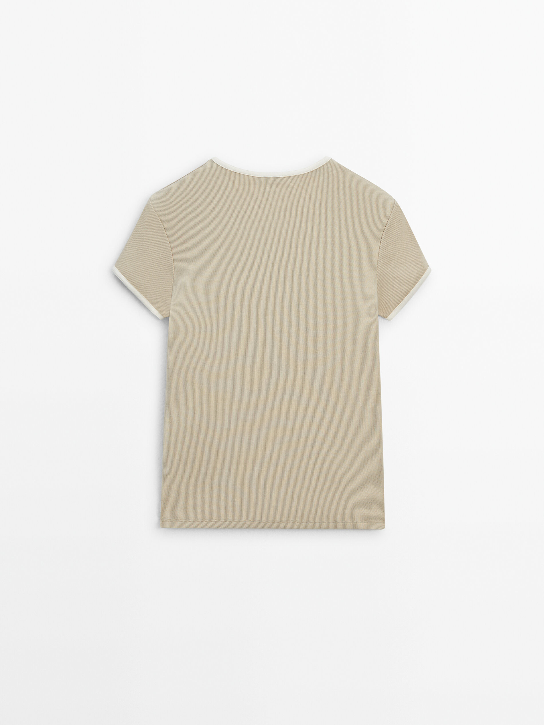 Camiseta manga corta contraste