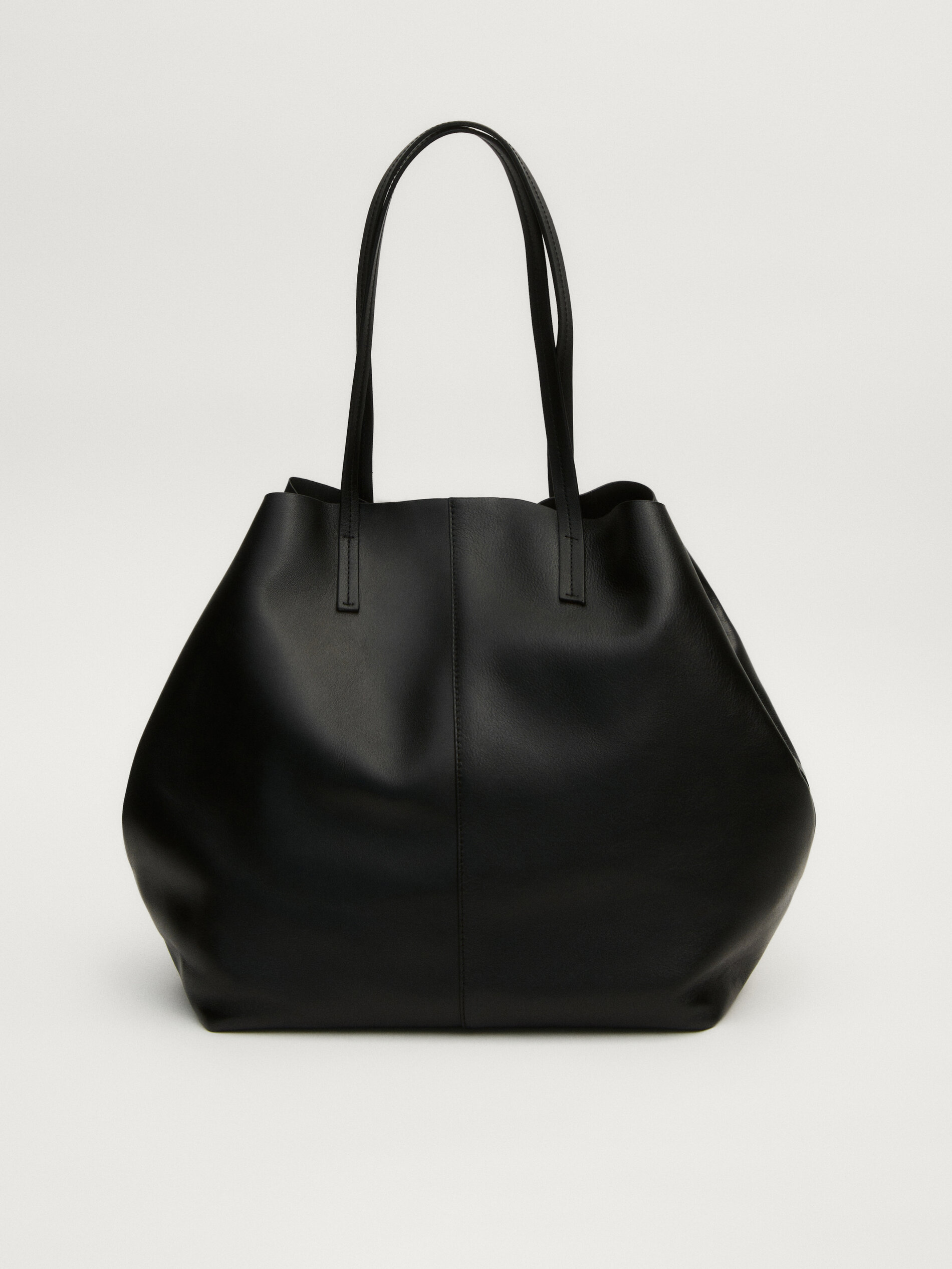White leather clearance shopper bag