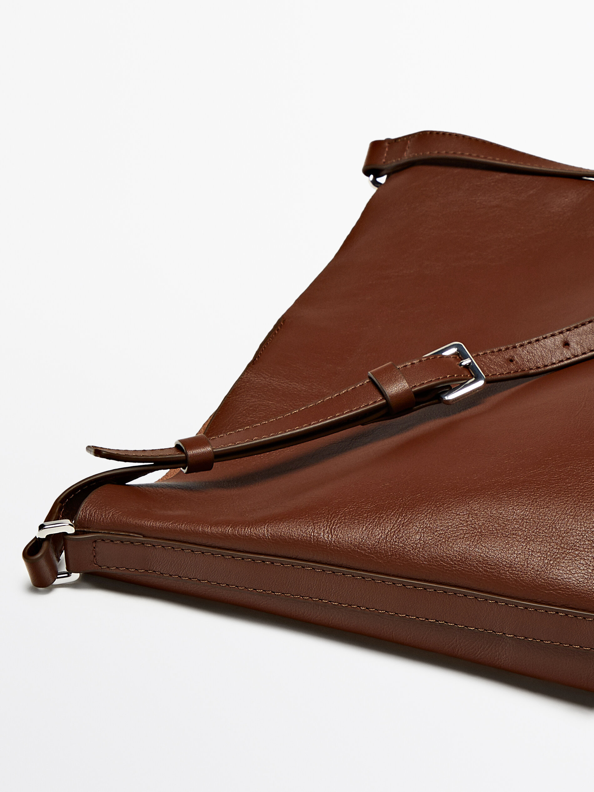Nappa leather bucket bag