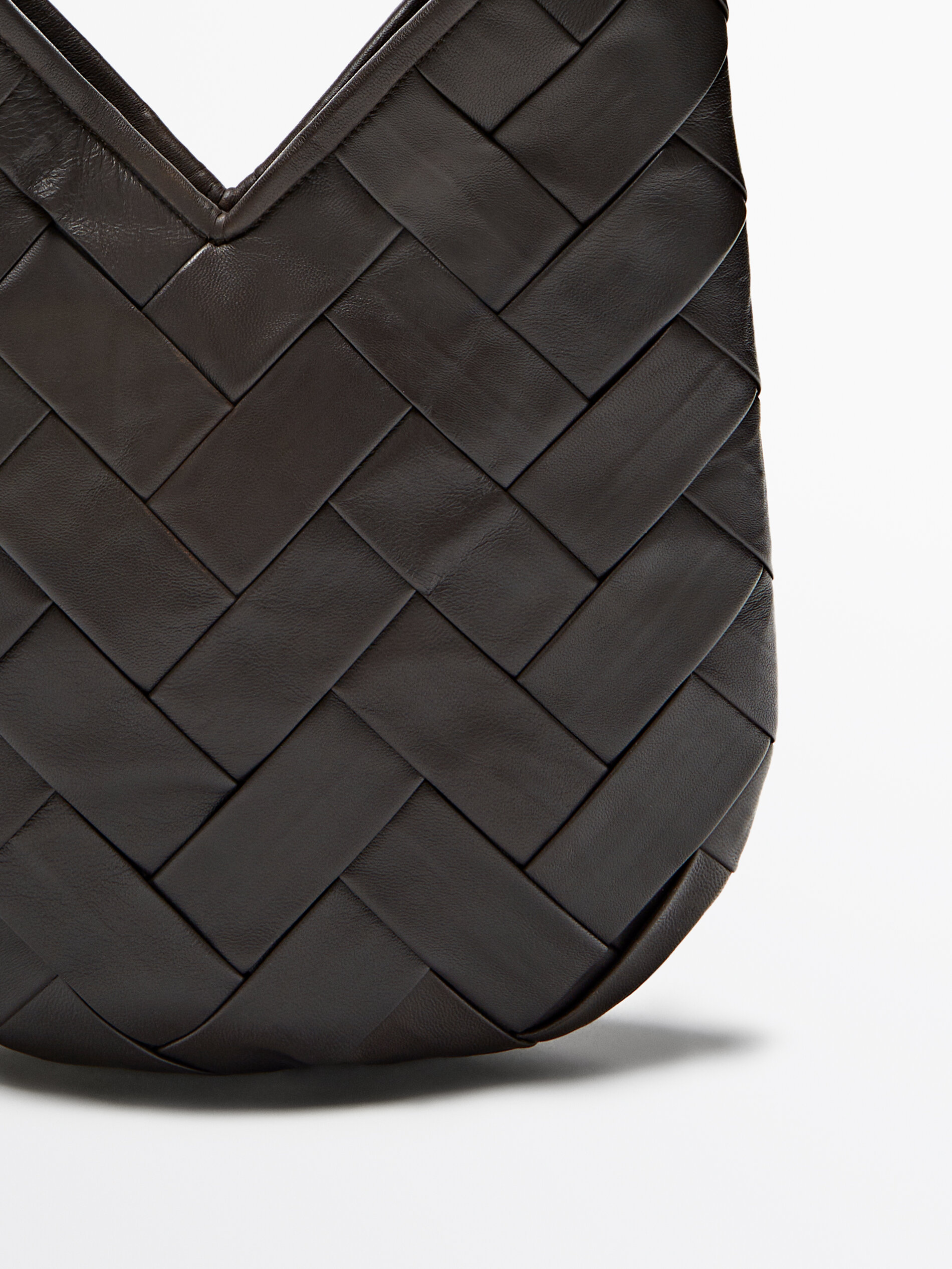 Massimo dutti shop braided leather bag