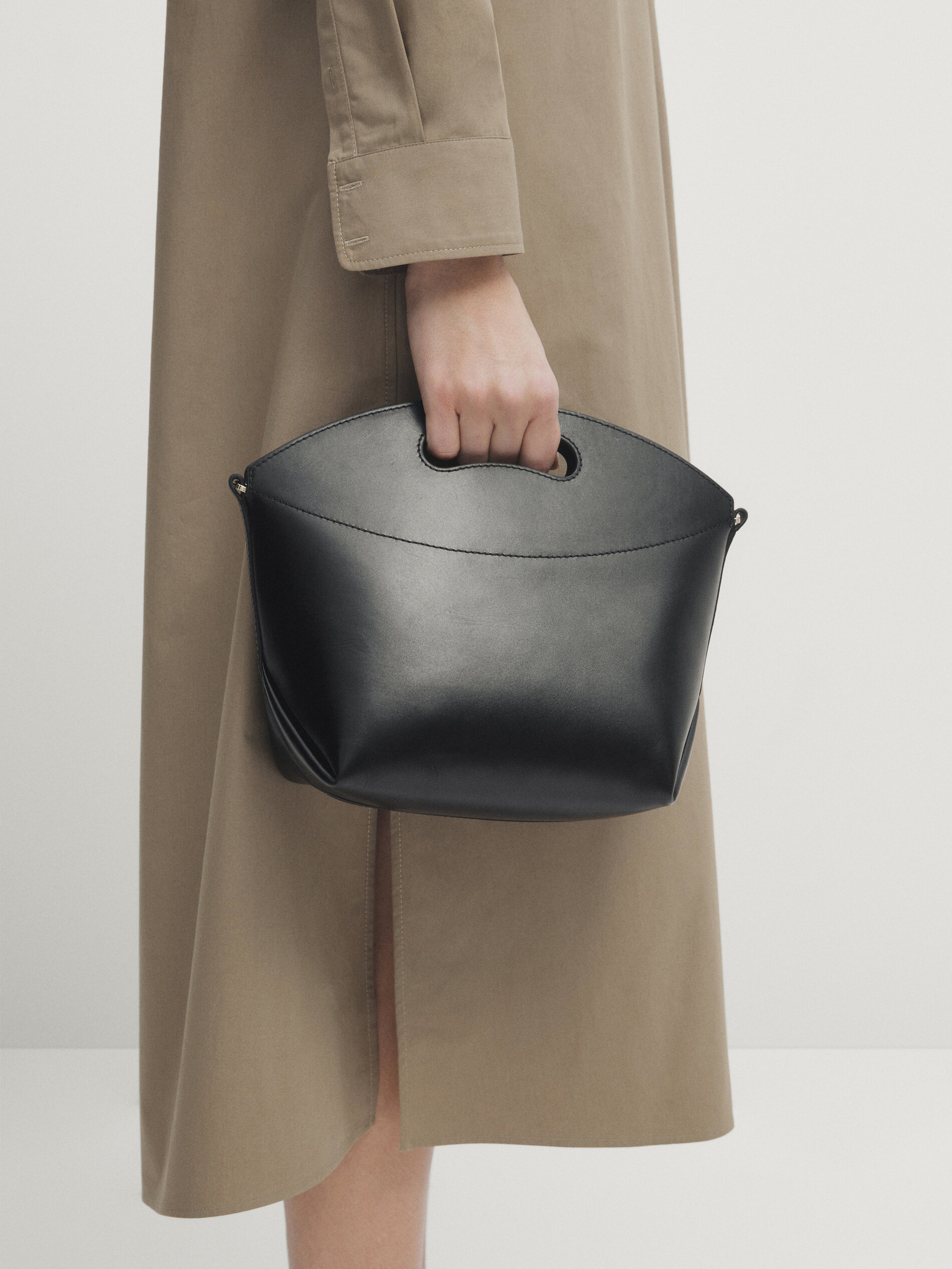 Massimo dutti sales leather crossbody bag