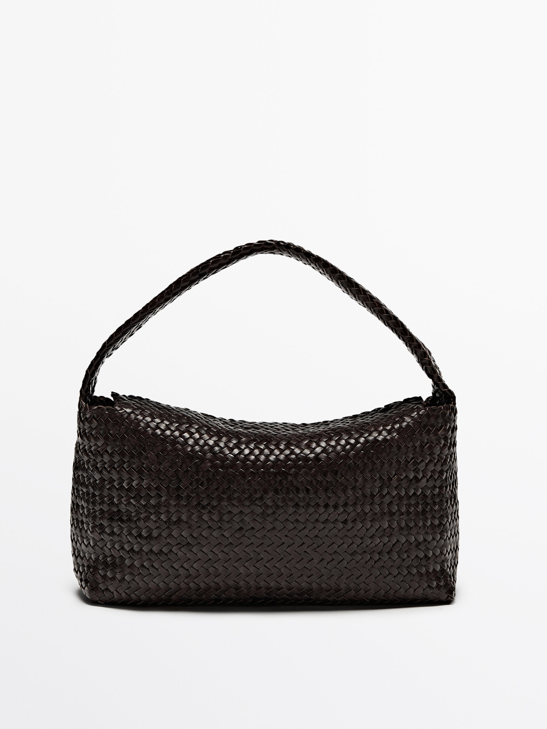 Massimo dutti woven leather bag outlet