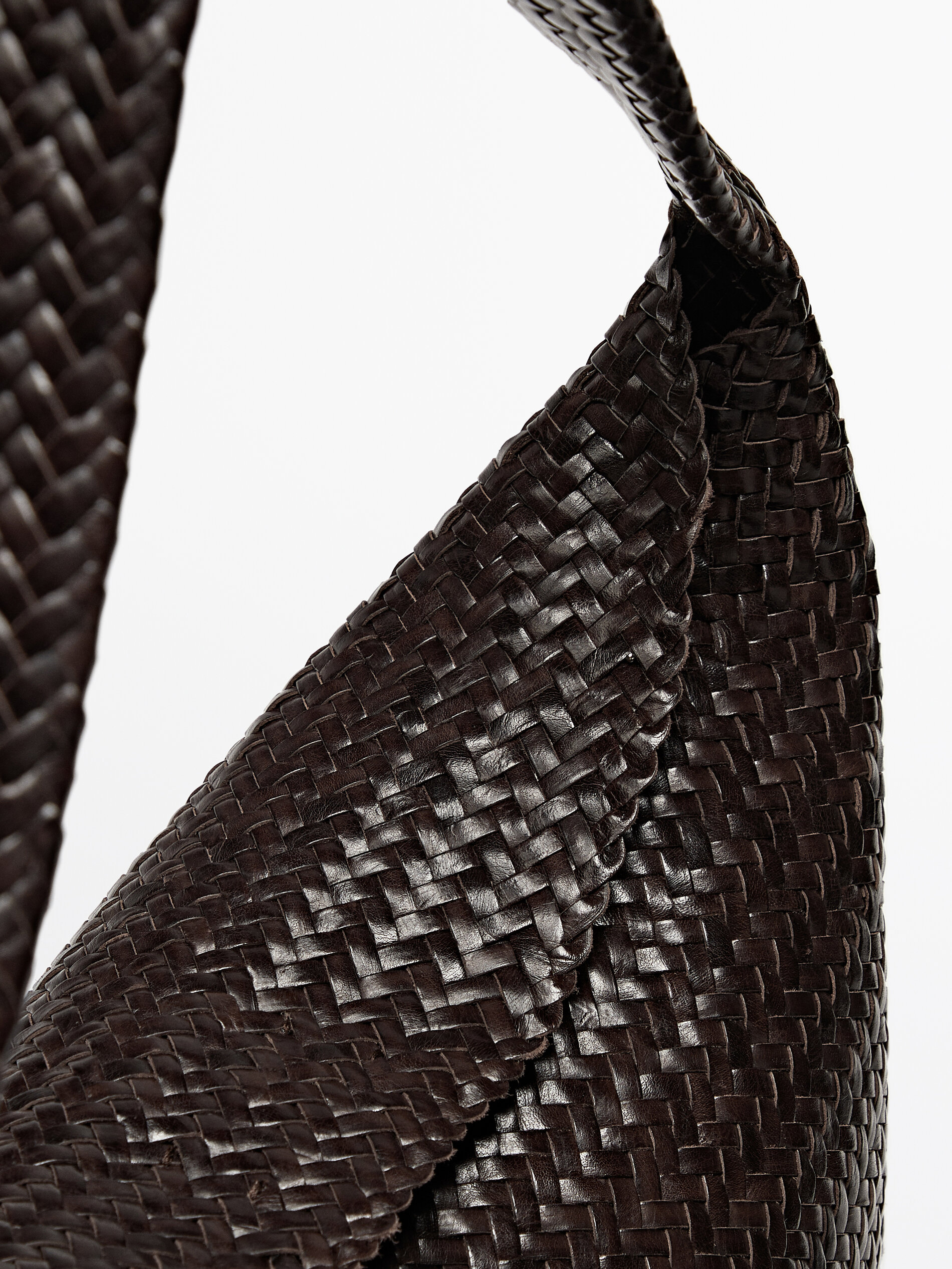 Woven nappa leather bag