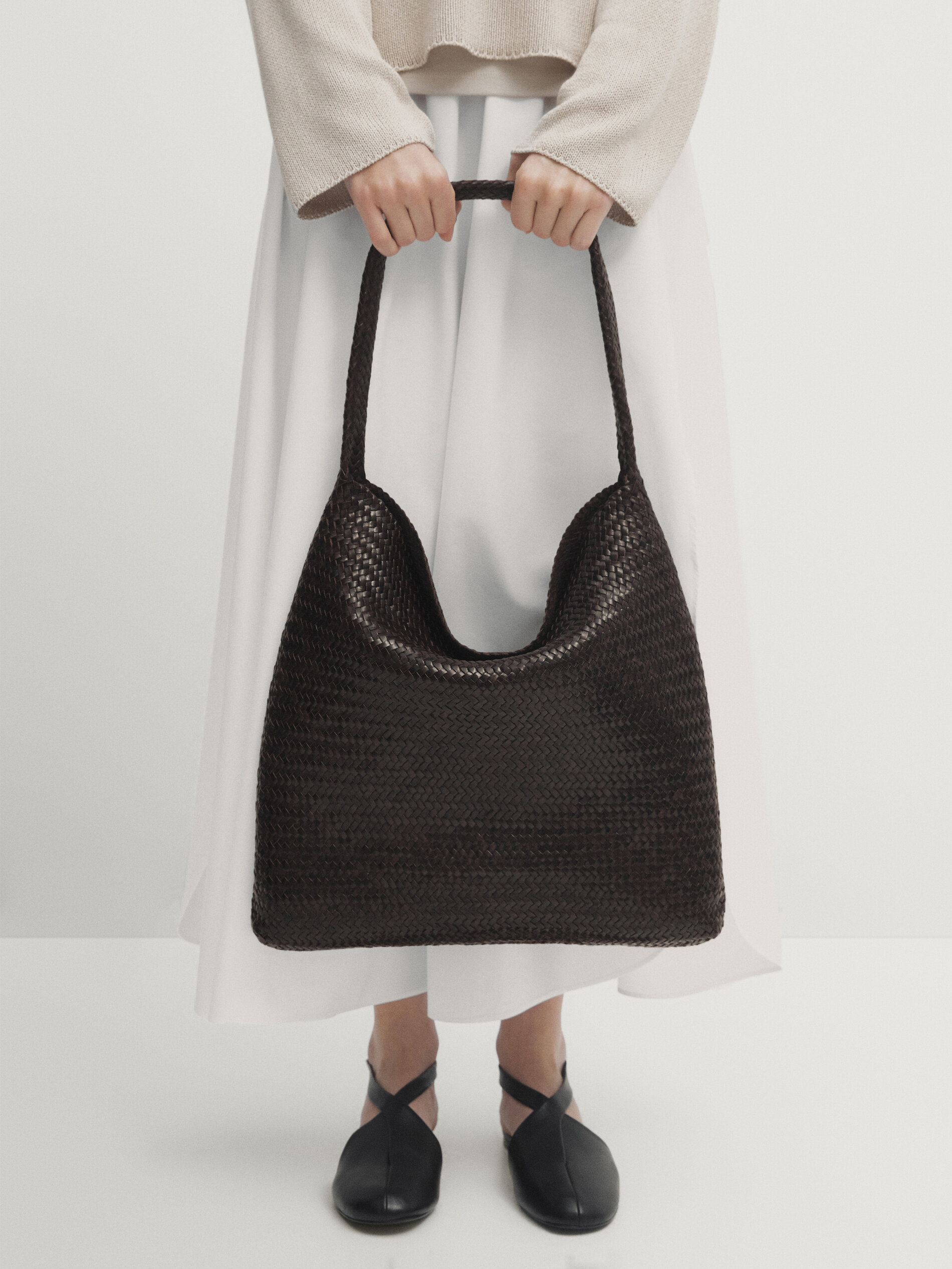Massimo dutti nappa tote new arrivals bag