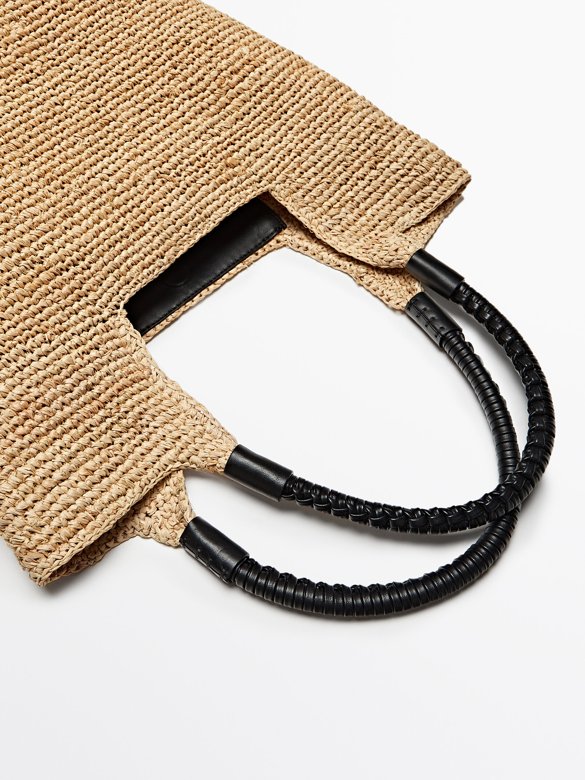 Massimo dutti raffia bag deals